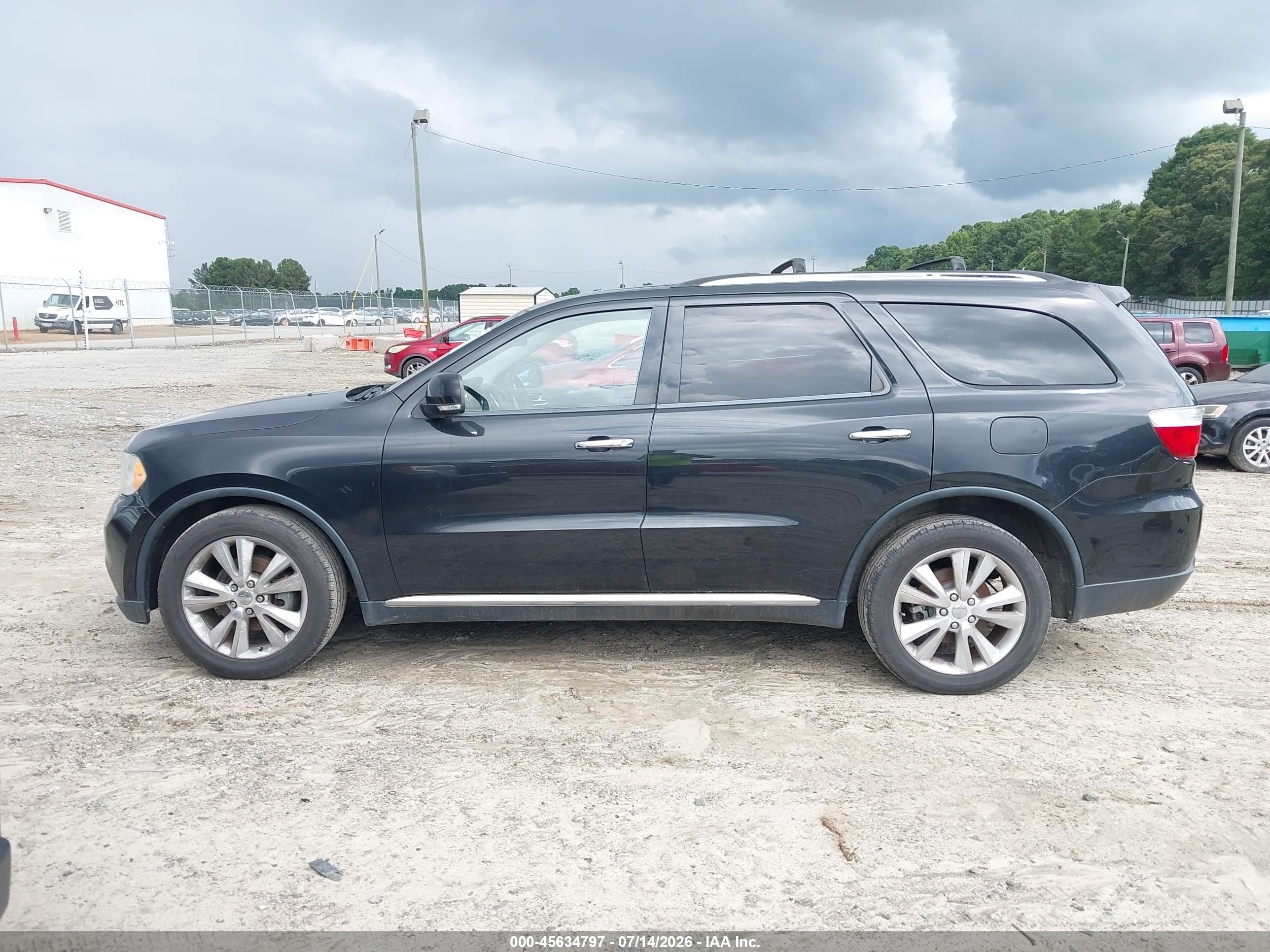 2013 Dodge Durango Crew Black vin: 1C4RDJDG5DC554308