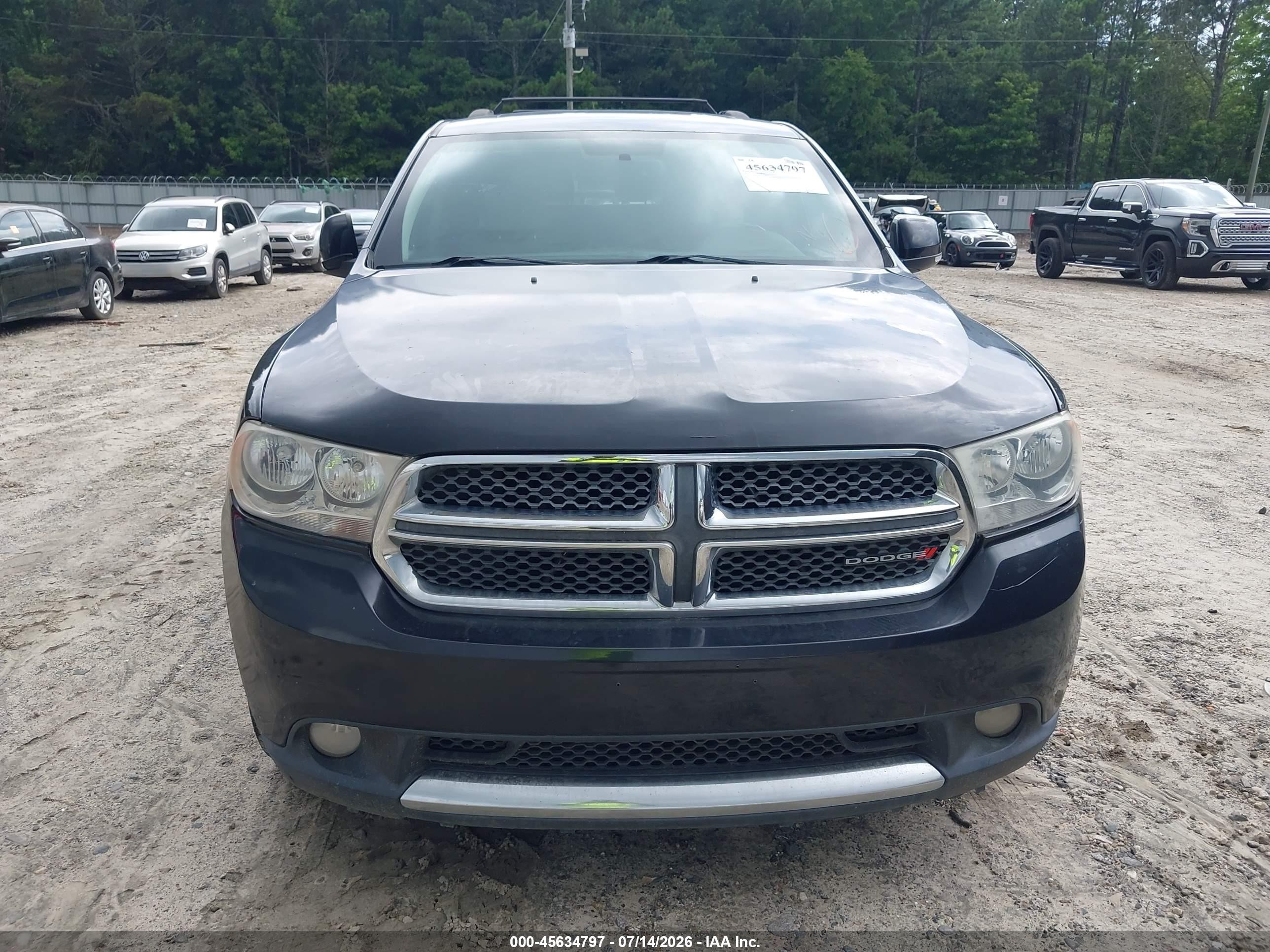 2013 Dodge Durango Crew Black vin: 1C4RDJDG5DC554308