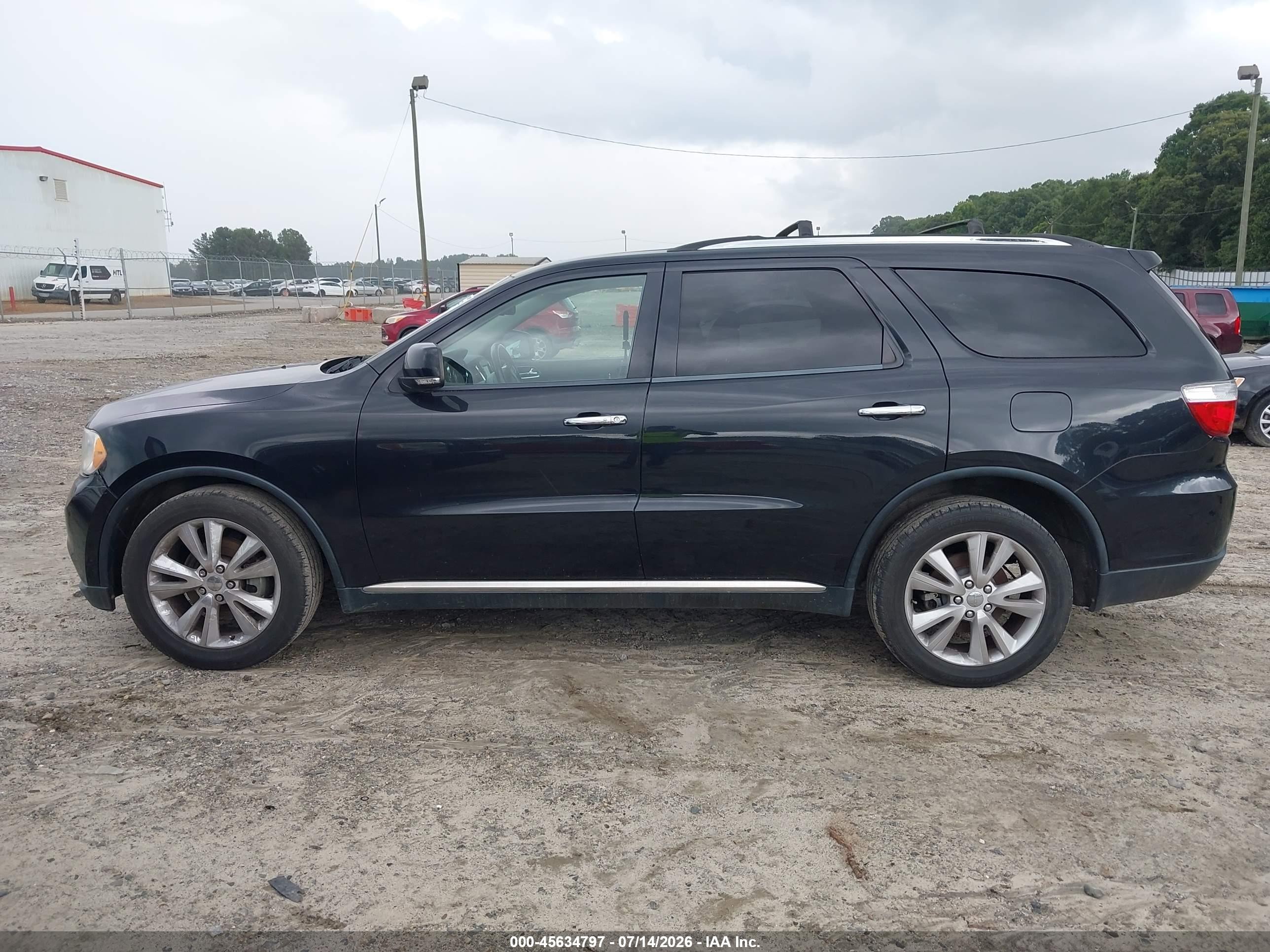 2013 Dodge Durango Crew Black vin: 1C4RDJDG5DC554308