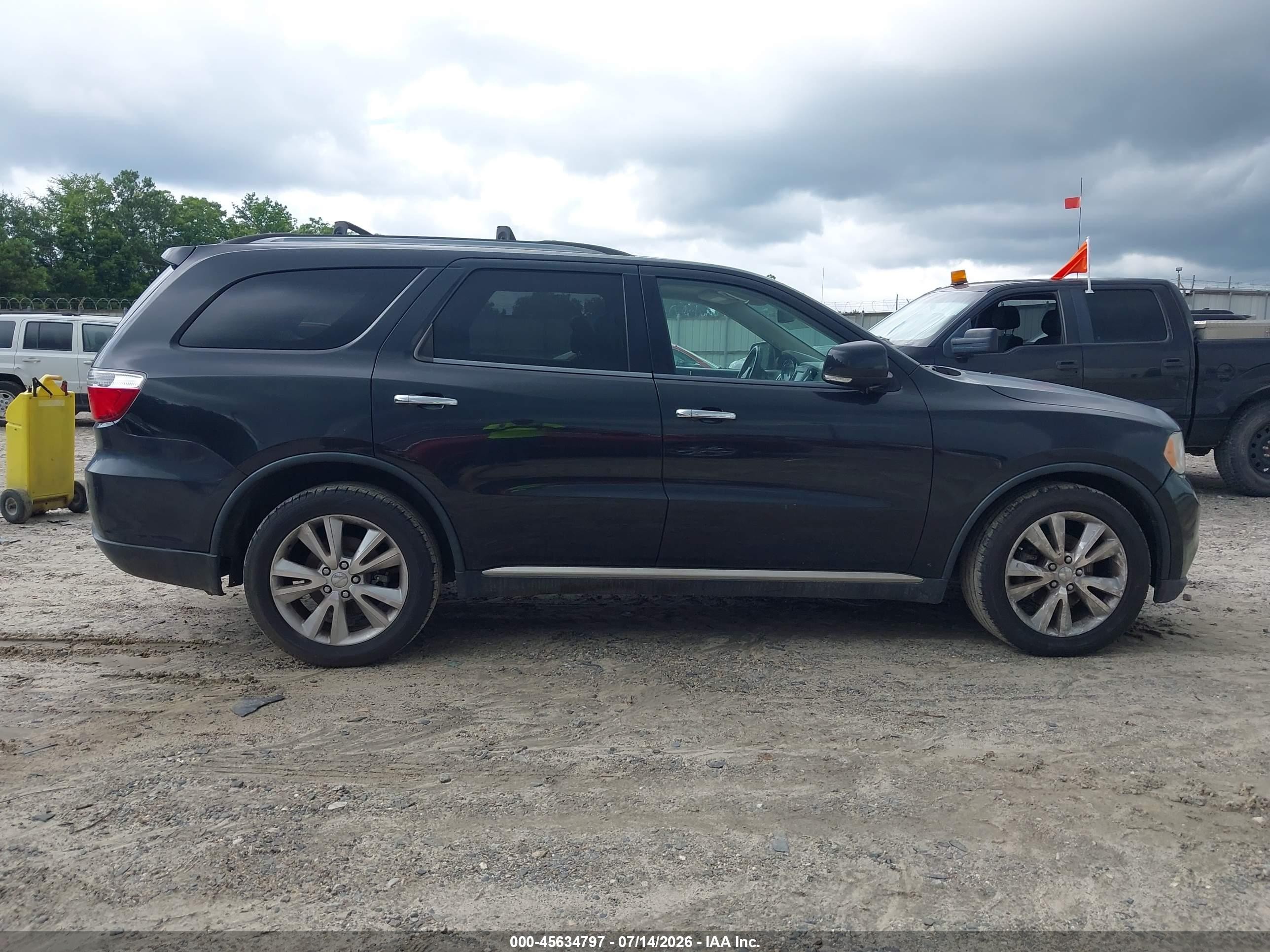 2013 Dodge Durango Crew Black vin: 1C4RDJDG5DC554308