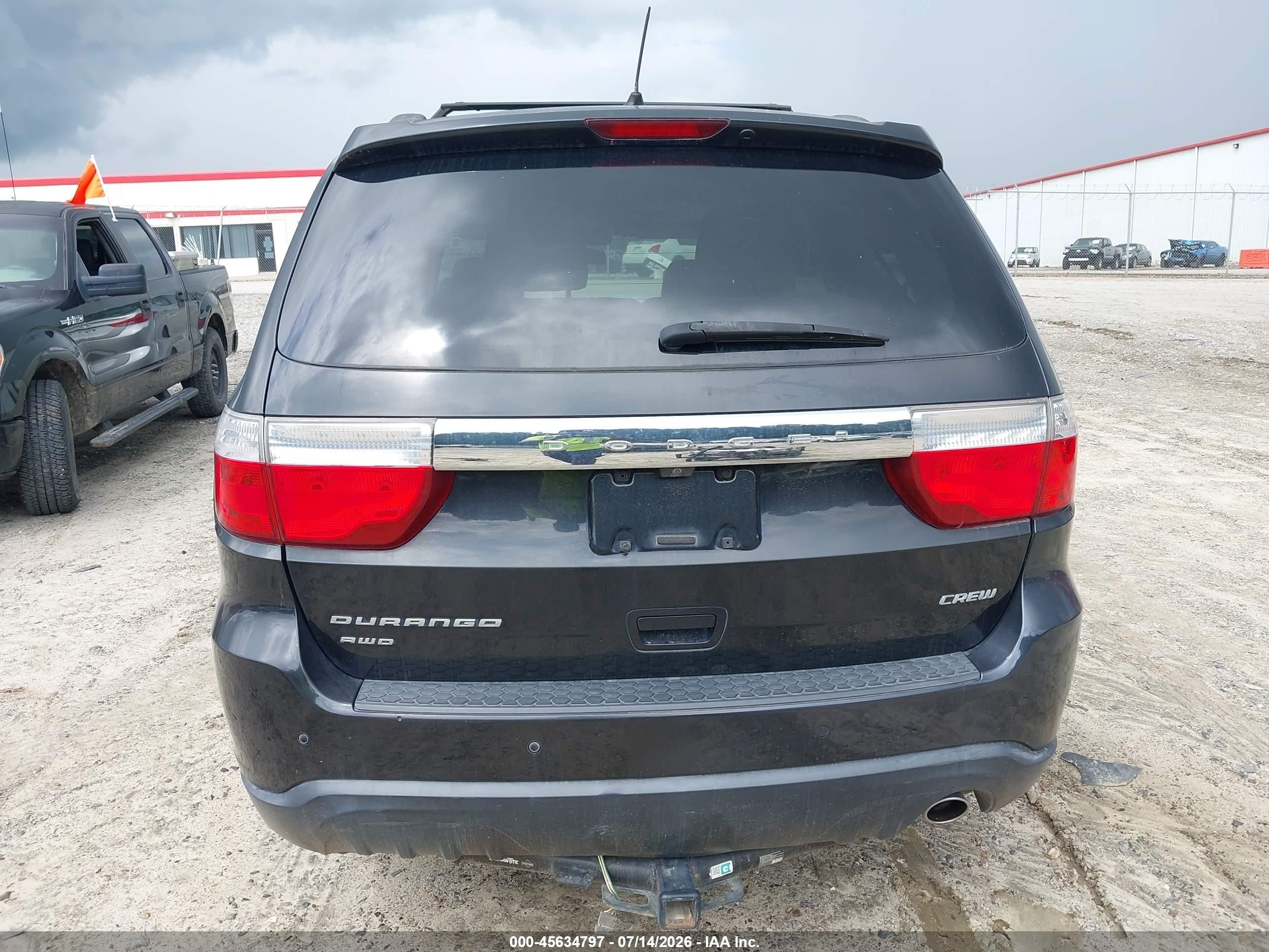 2013 Dodge Durango Crew Black vin: 1C4RDJDG5DC554308