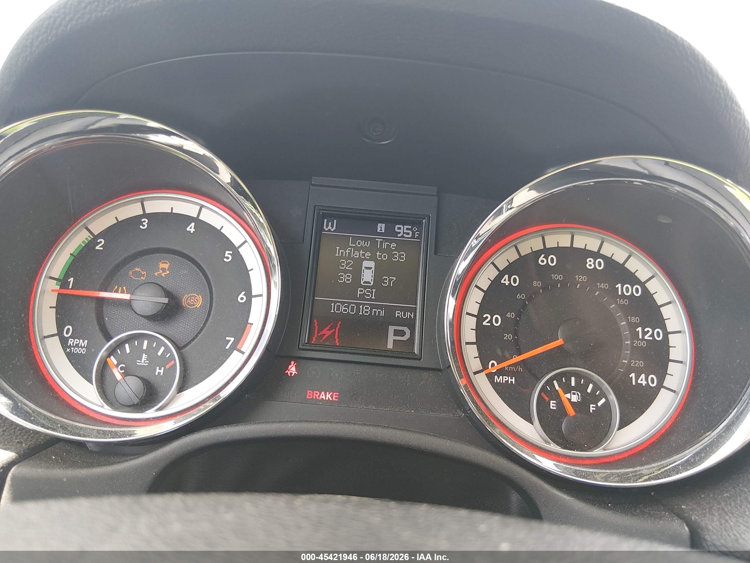 2013 Dodge Durango Crew Red vin: 1C4RDJDG5DC674397