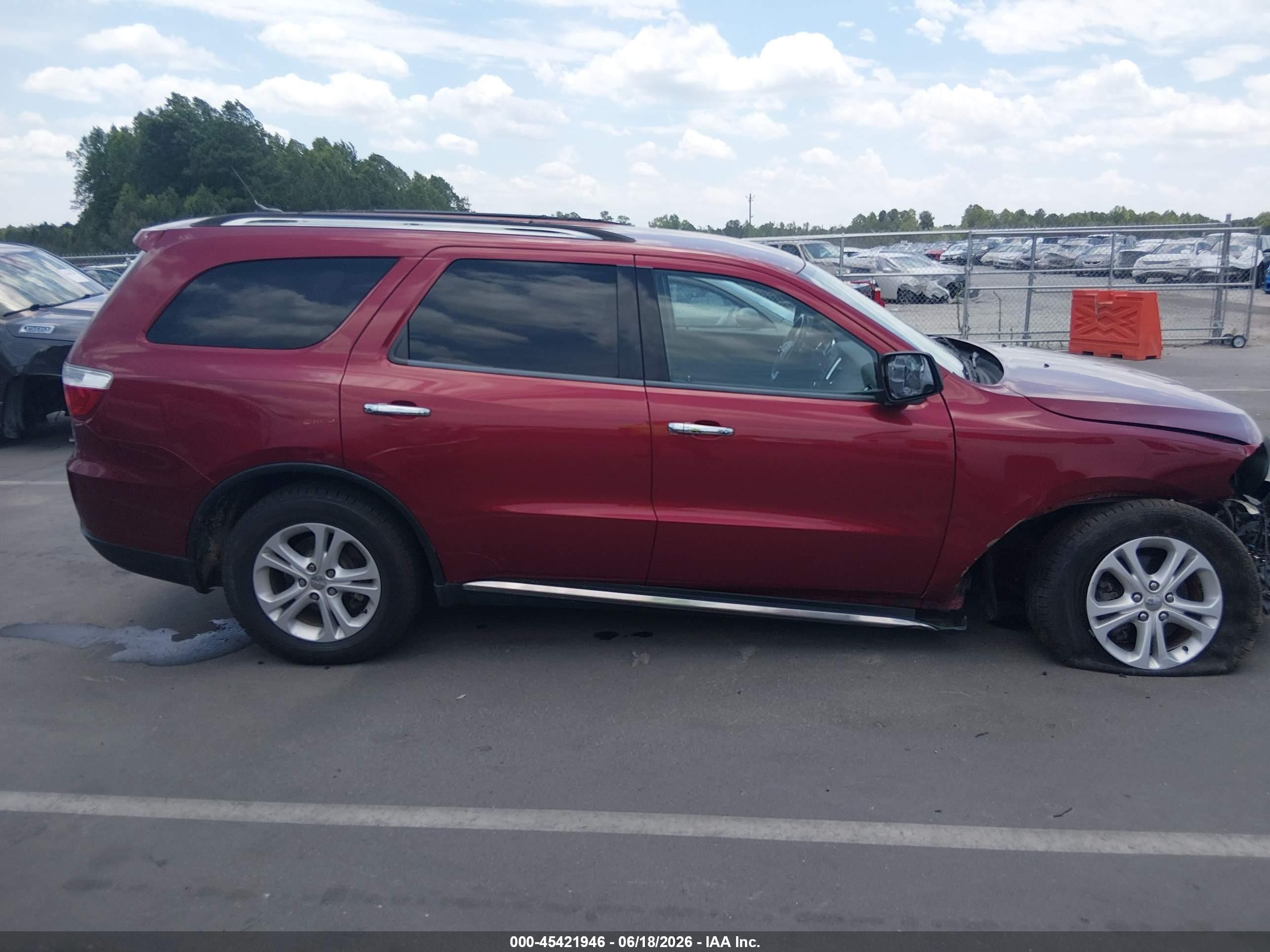 2013 Dodge Durango Crew Red vin: 1C4RDJDG5DC674397