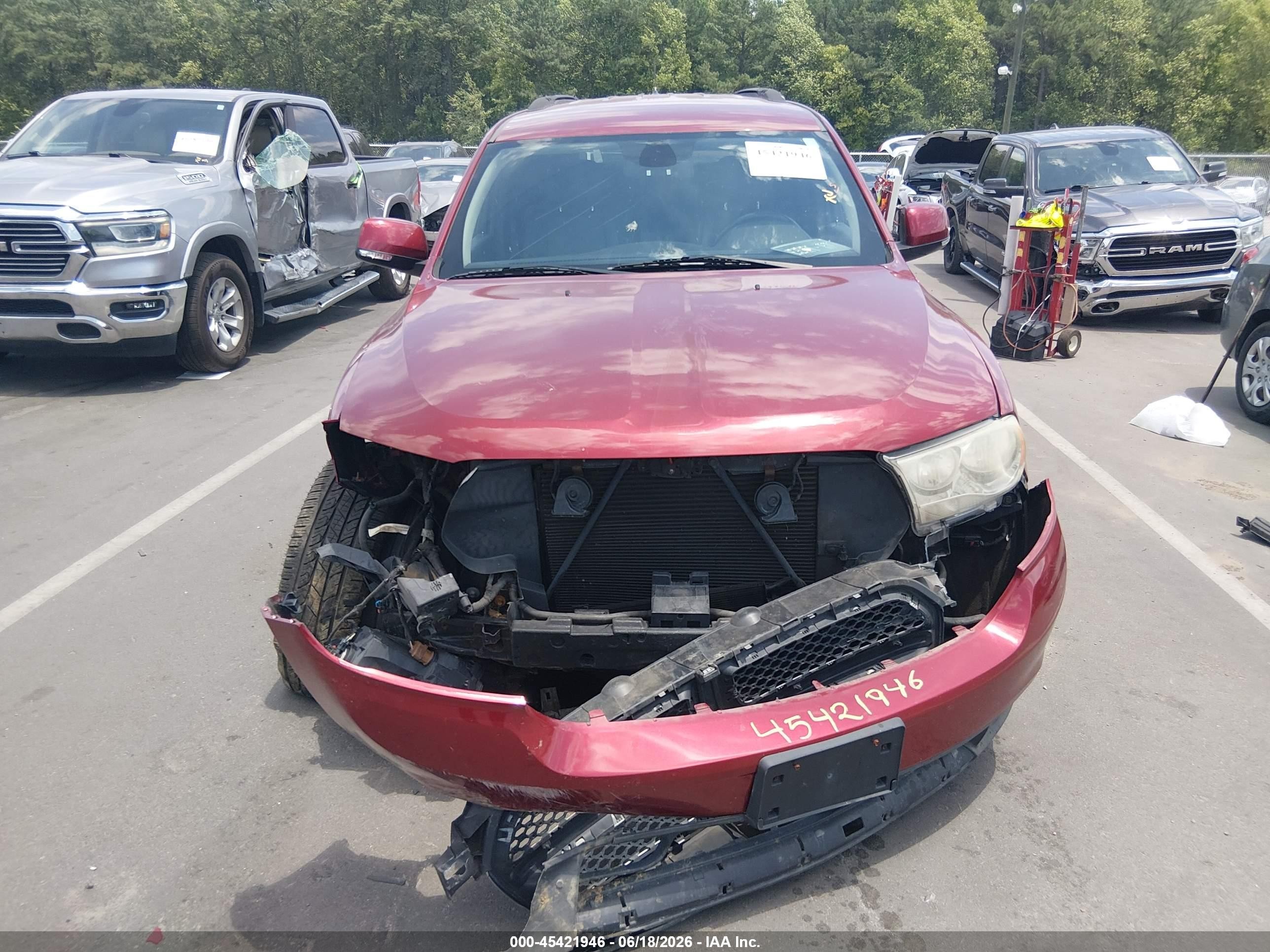 2013 Dodge Durango Crew Red vin: 1C4RDJDG5DC674397