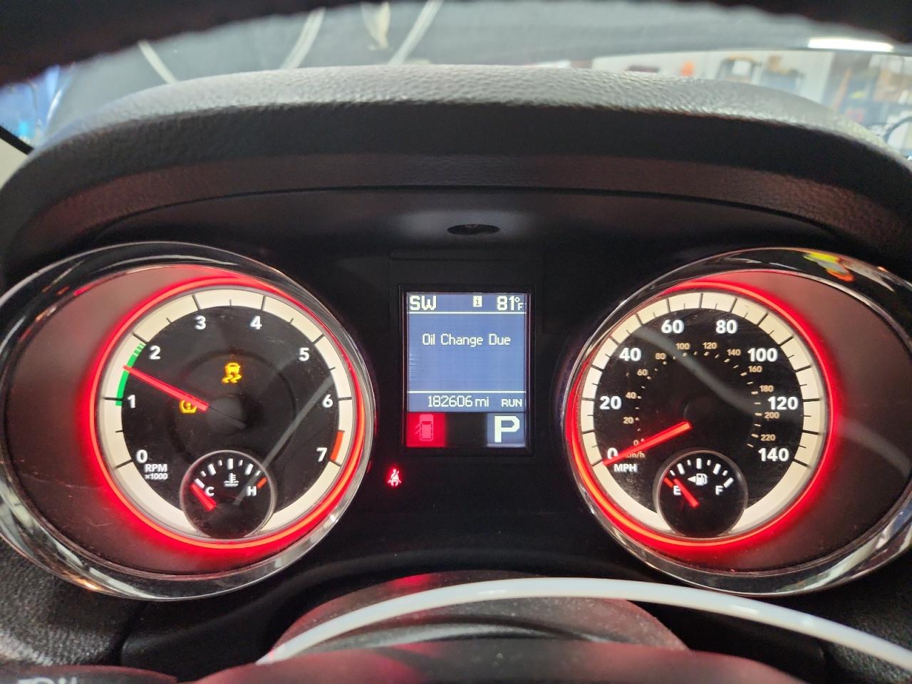 2013 Dodge Durango Crew Black vin: 1C4RDJDG5DC699123 Damage: Warning - Tire Pressure, On, Unacceptable