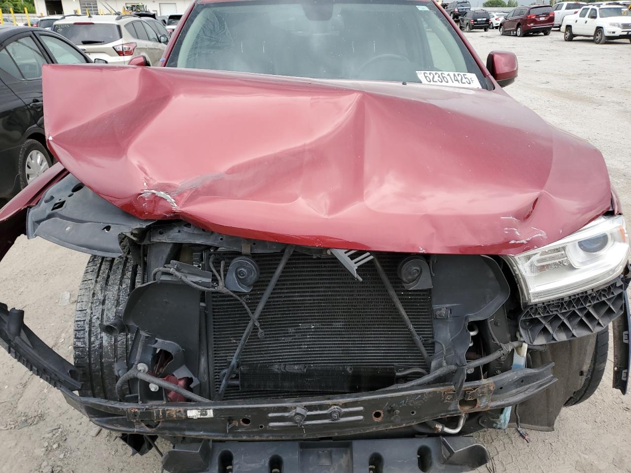 2014 Dodge Durango Limited Burgundy vin: 1C4RDJDG5EC278617