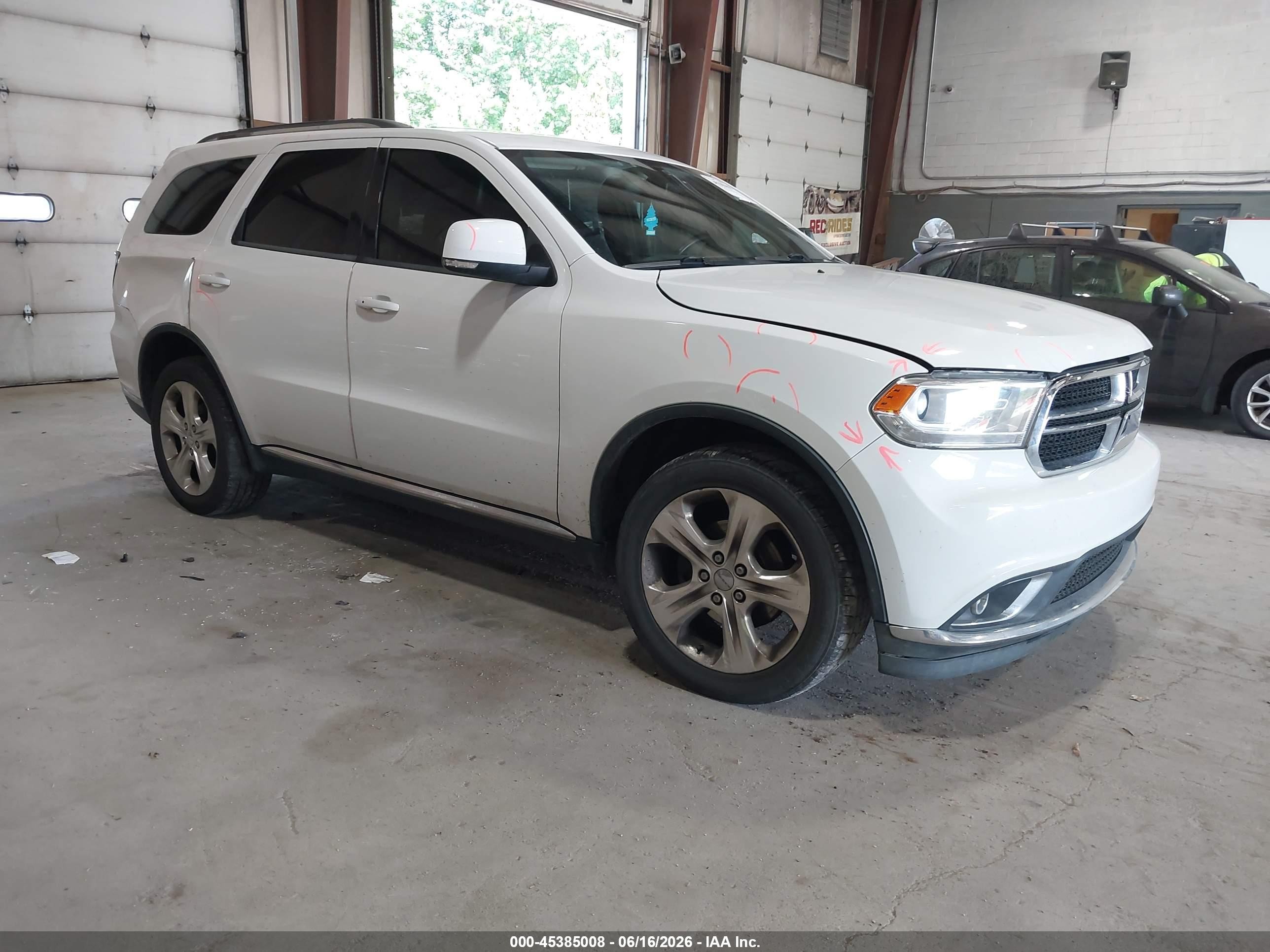 2014 Dodge Durango Limited White vin: 1C4RDJDG5EC462018
