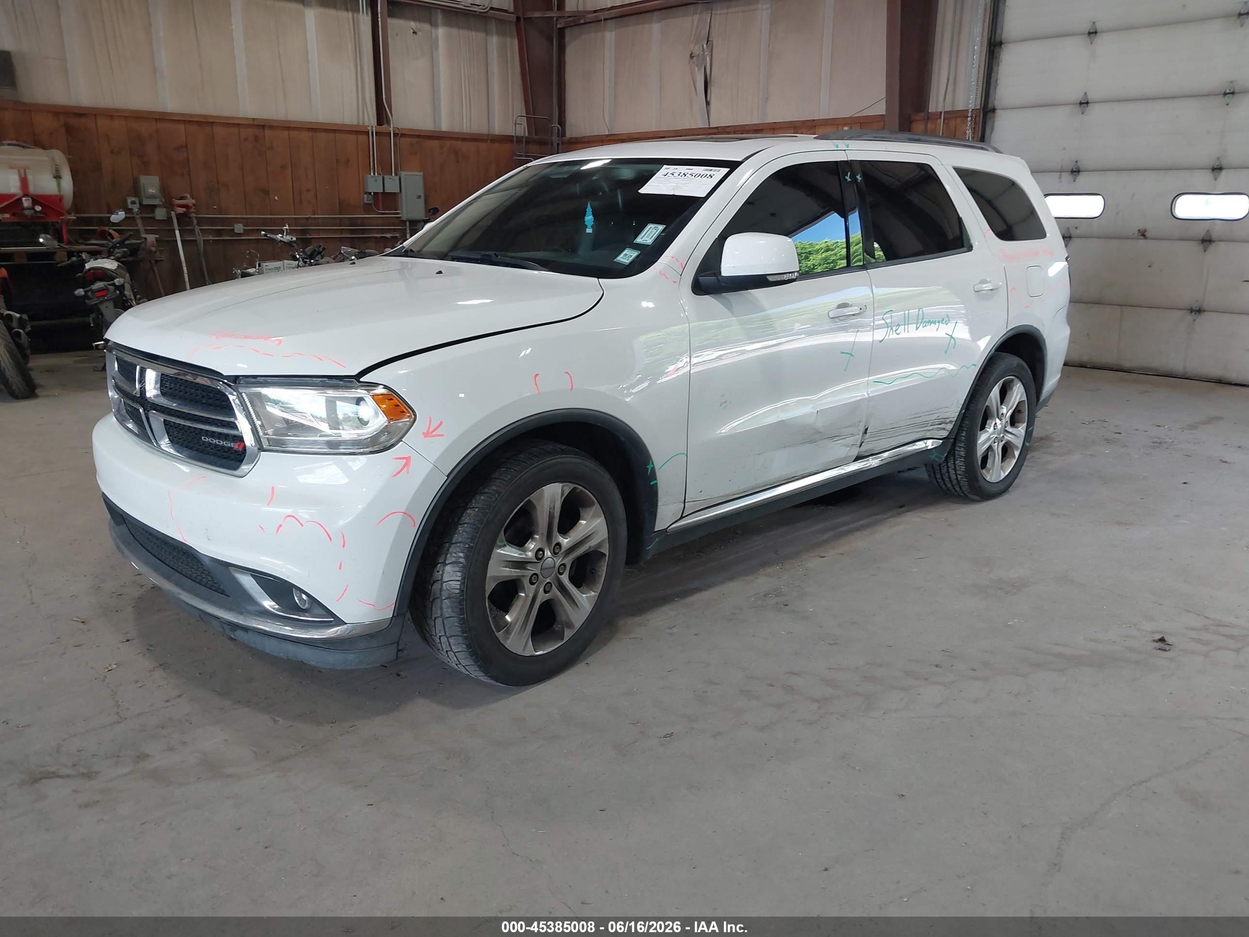 2014 Dodge Durango Limited White vin: 1C4RDJDG5EC462018