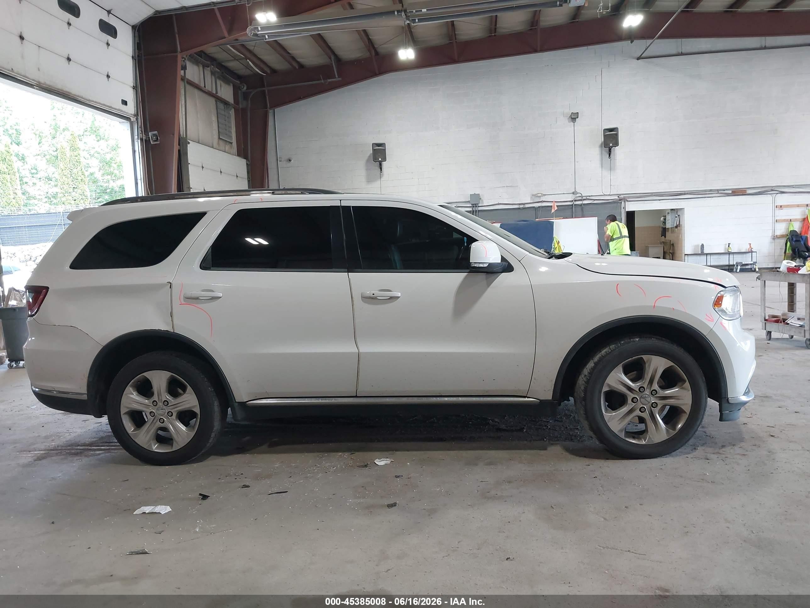 2014 Dodge Durango Limited White vin: 1C4RDJDG5EC462018
