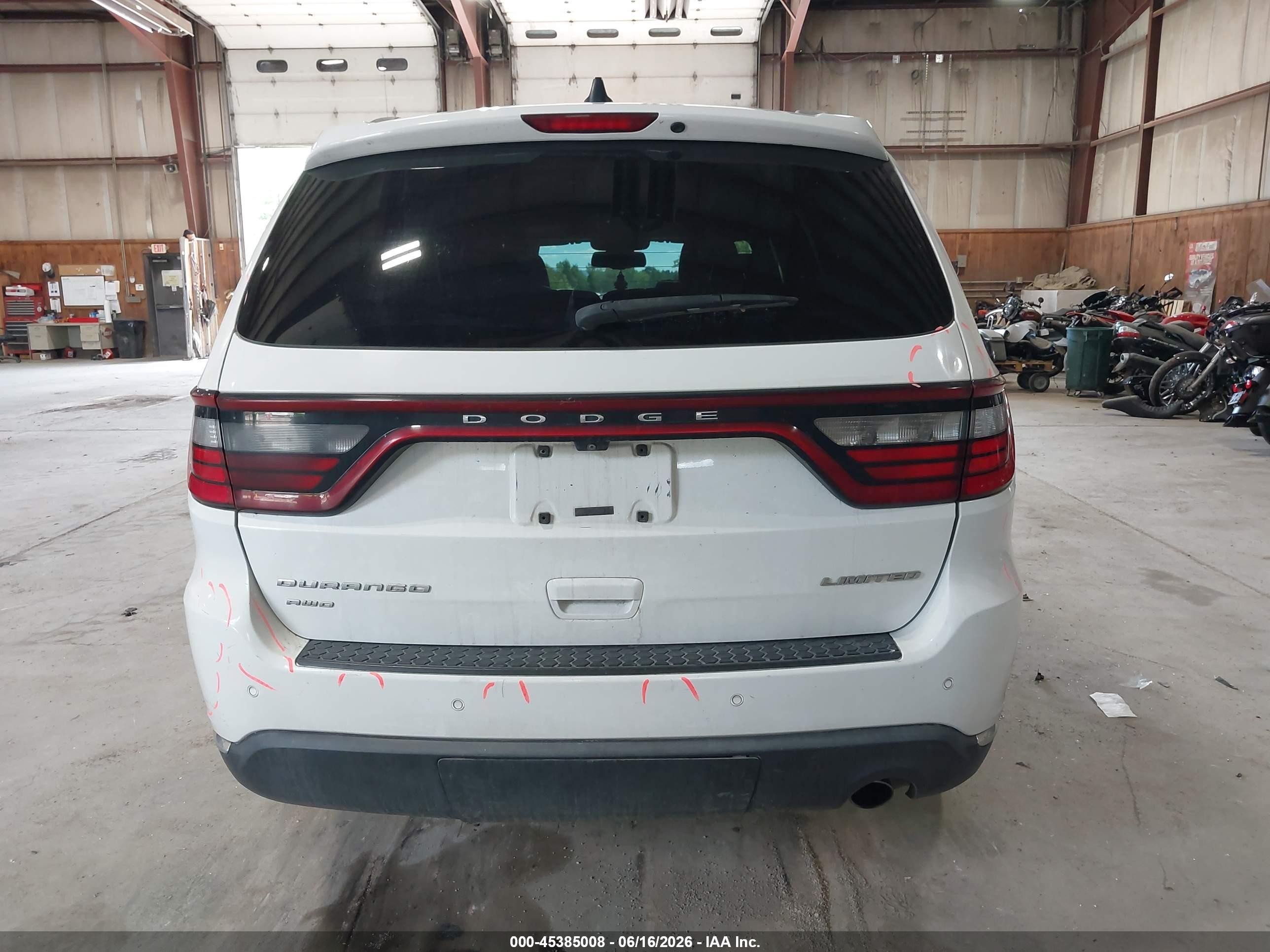 2014 Dodge Durango Limited White vin: 1C4RDJDG5EC462018