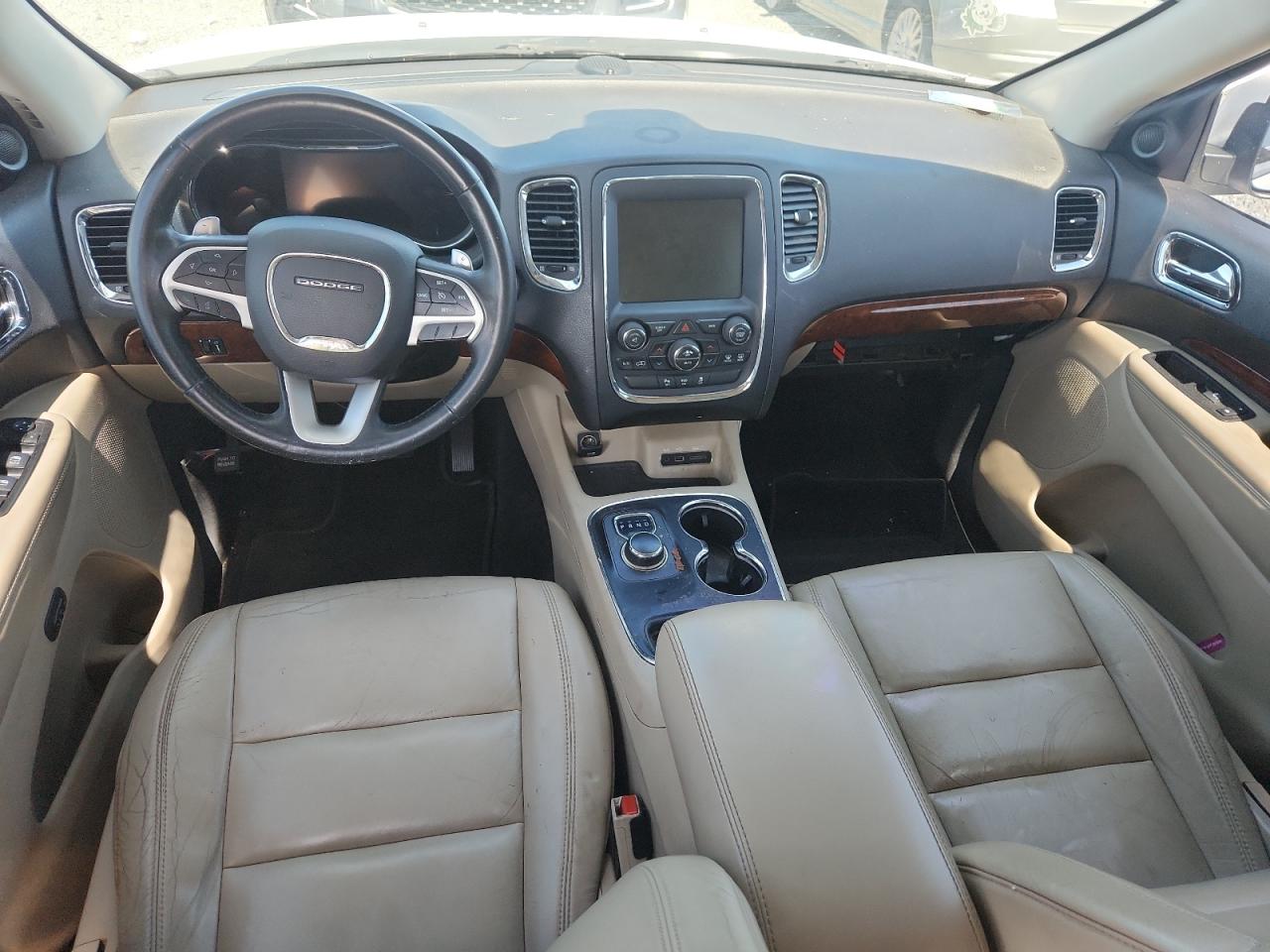 2014 Dodge Durango White vin: 1C4RDJDG5EC484021