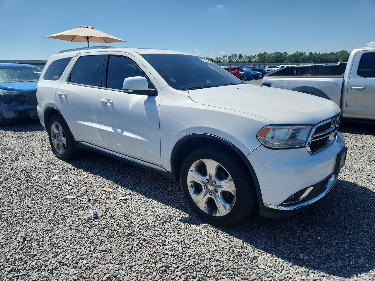 2014 Dodge Durango White vin: 1C4RDJDG5EC484021