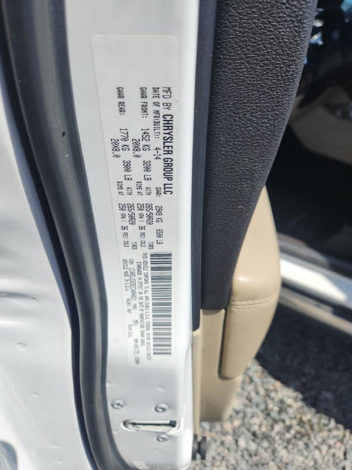 2014 Dodge Durango White vin: 1C4RDJDG5EC484021