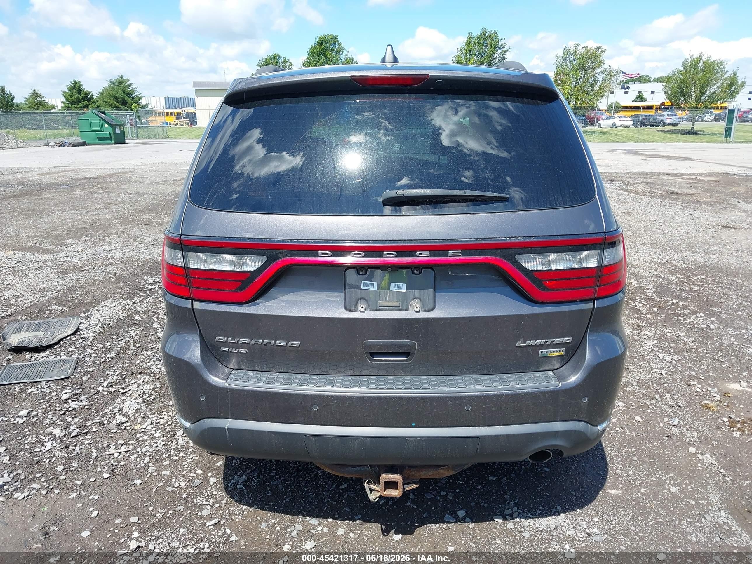2014 Dodge Durango Limited Gray vin: 1C4RDJDG5EC976287