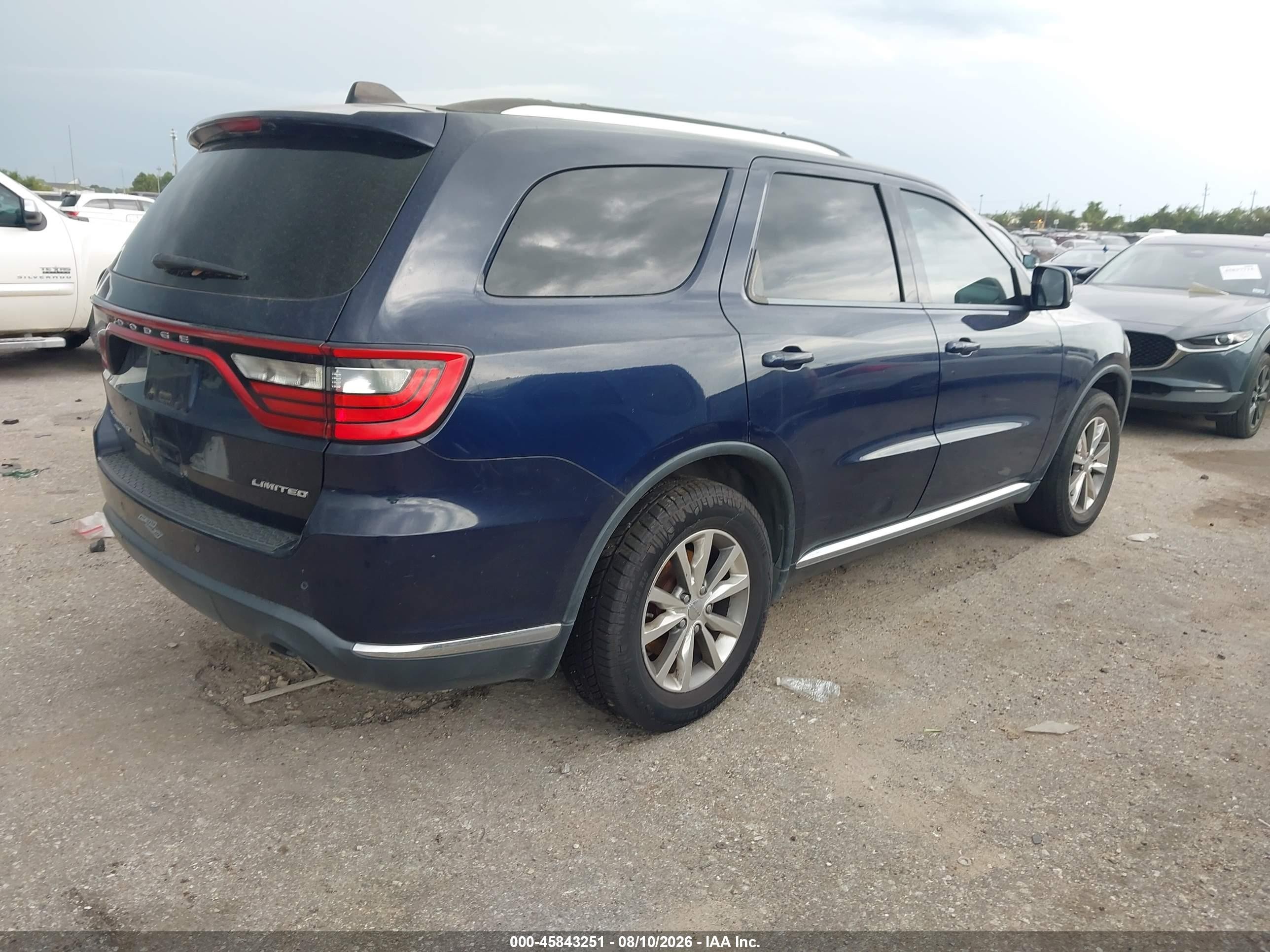2015 Dodge Durango Limited Синий vin: 1C4RDJDG5FC162254