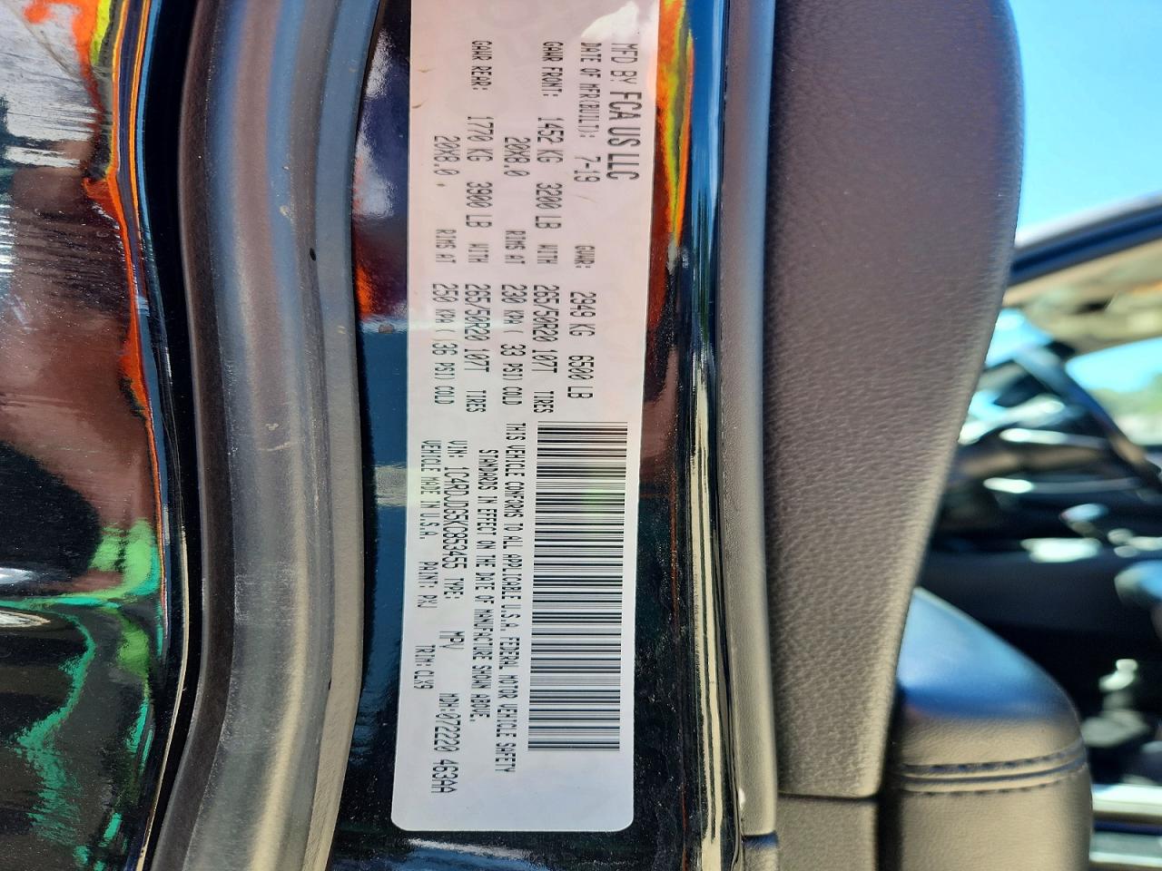 2019 Dodge Durango Gt Black vin: 1C4RDJDG5KC853455