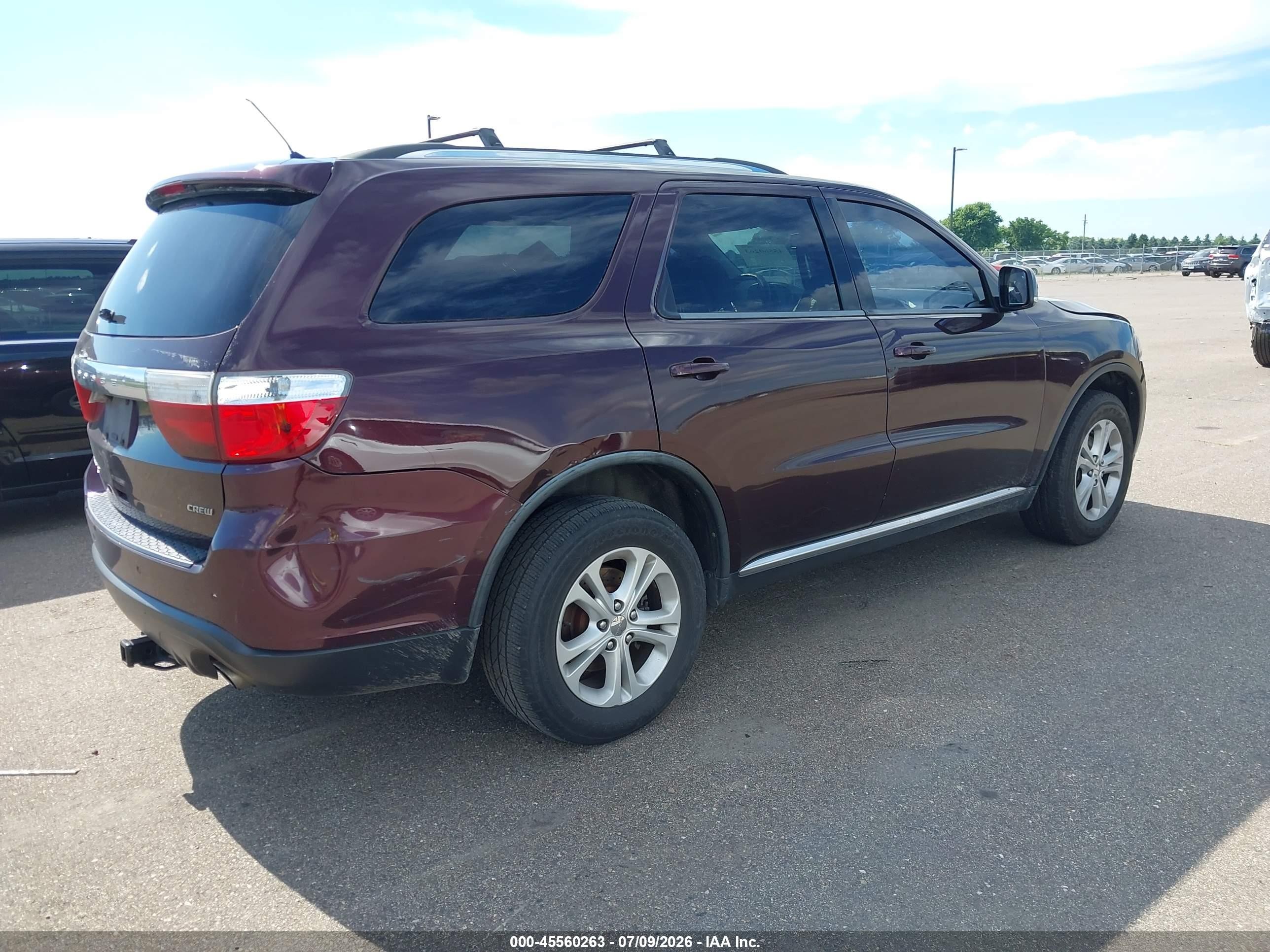 2012 Dodge Durango Crew Purple vin: 1C4RDJDG6CC144647