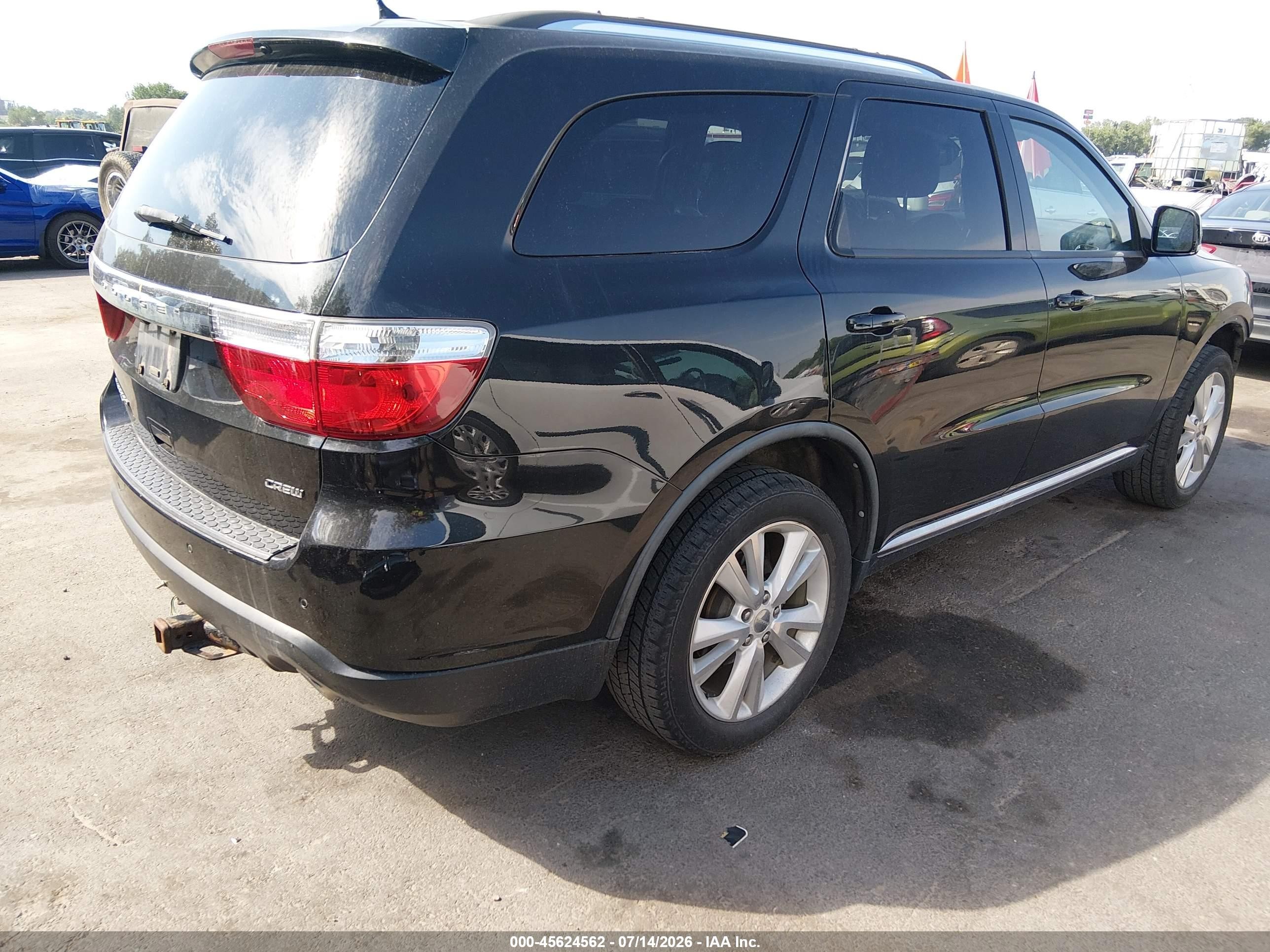 2012 Dodge Durango Crew Черный vin: 1C4RDJDG6CC169127