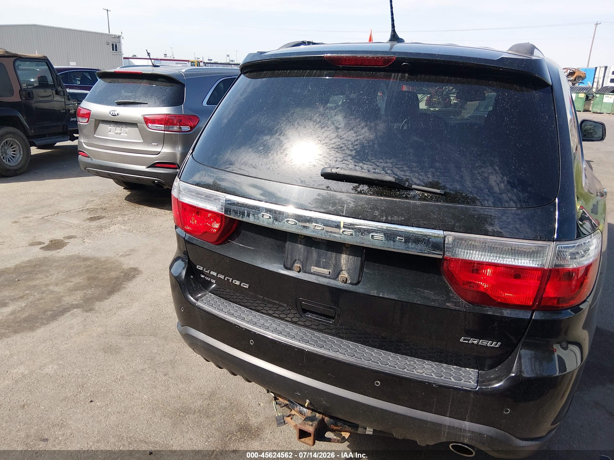 2012 Dodge Durango Crew Черный vin: 1C4RDJDG6CC169127