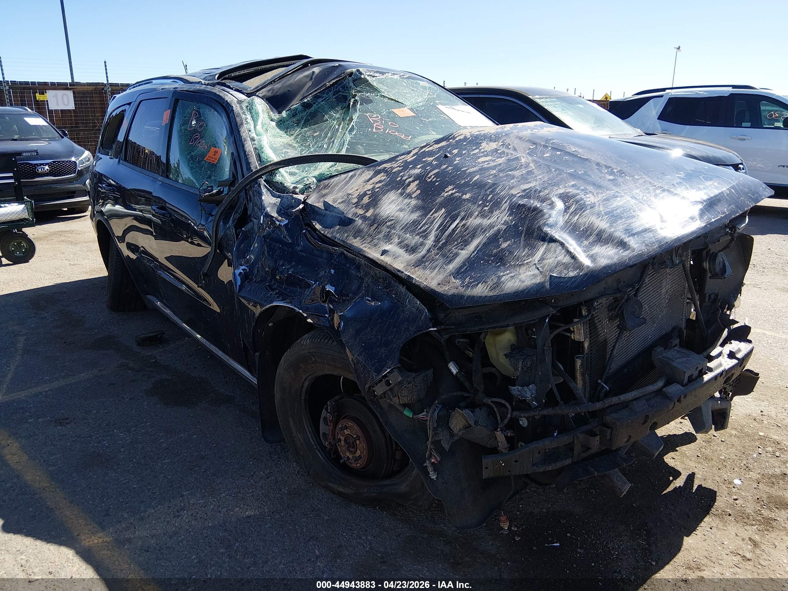 2012 Dodge Durango Crew Blue vin: 1C4RDJDG6CC198160
