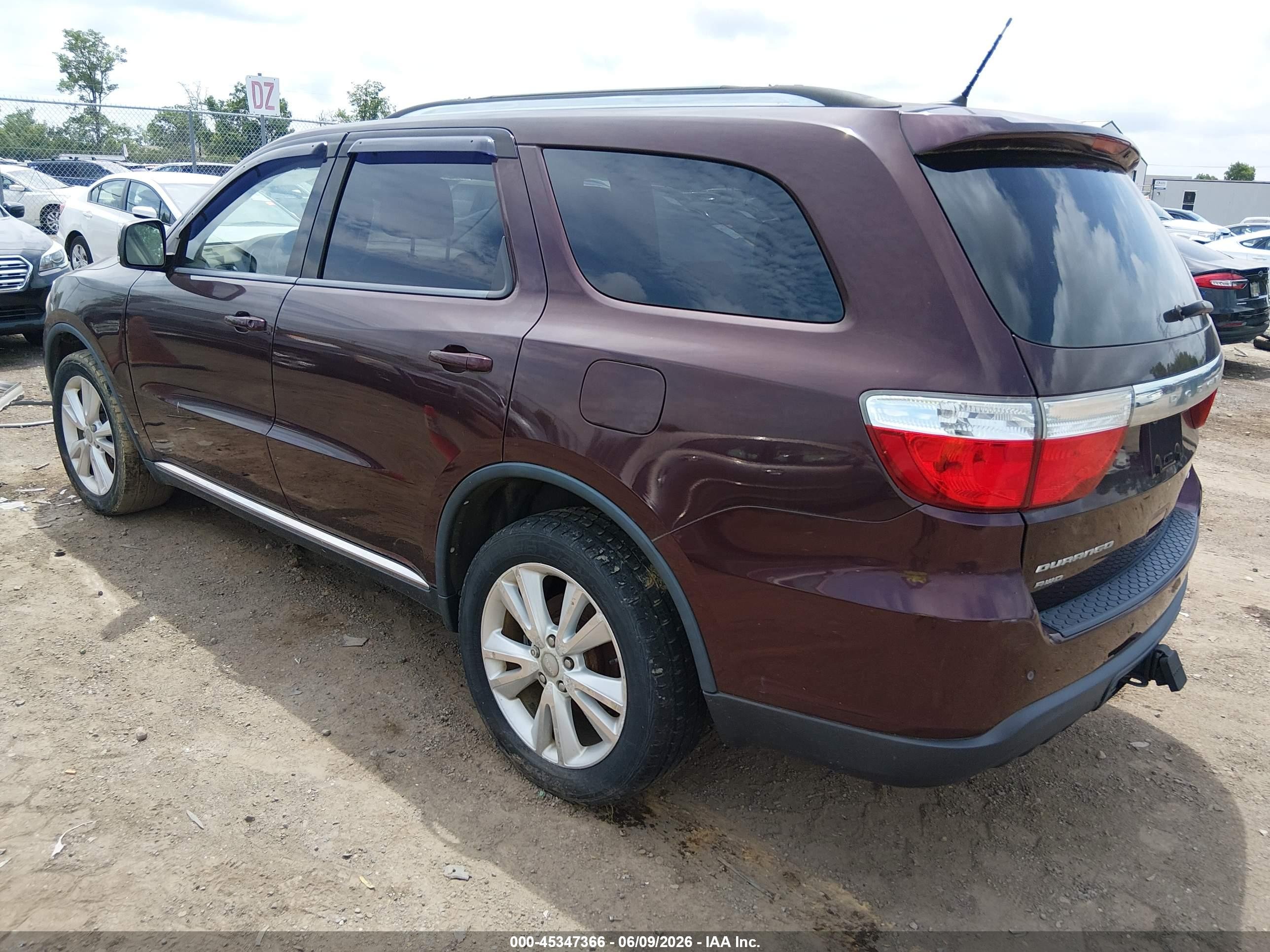 2012 Dodge Durango Crew Purple vin: 1C4RDJDG6CC336926