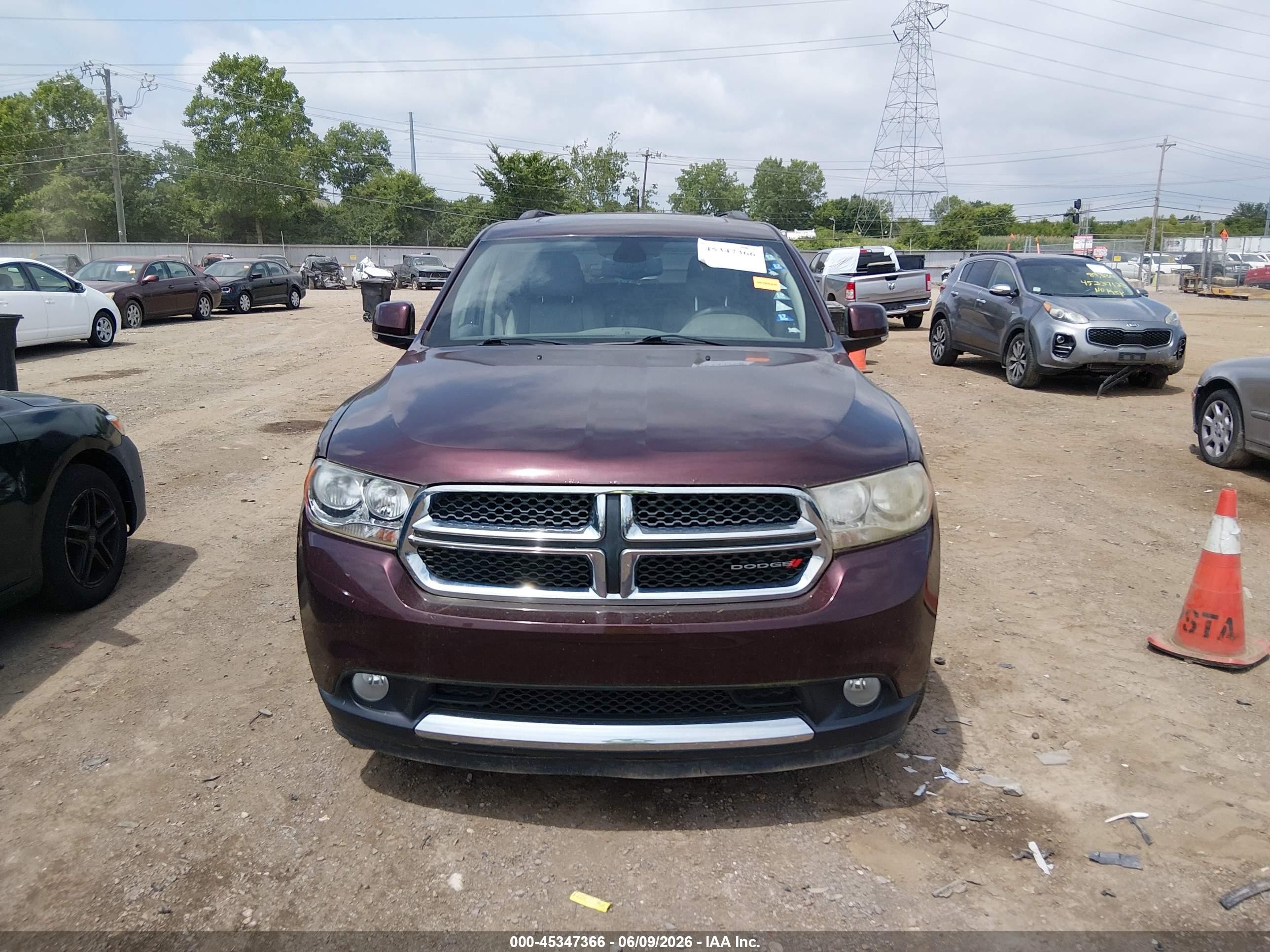 2012 Dodge Durango Crew Purple vin: 1C4RDJDG6CC336926