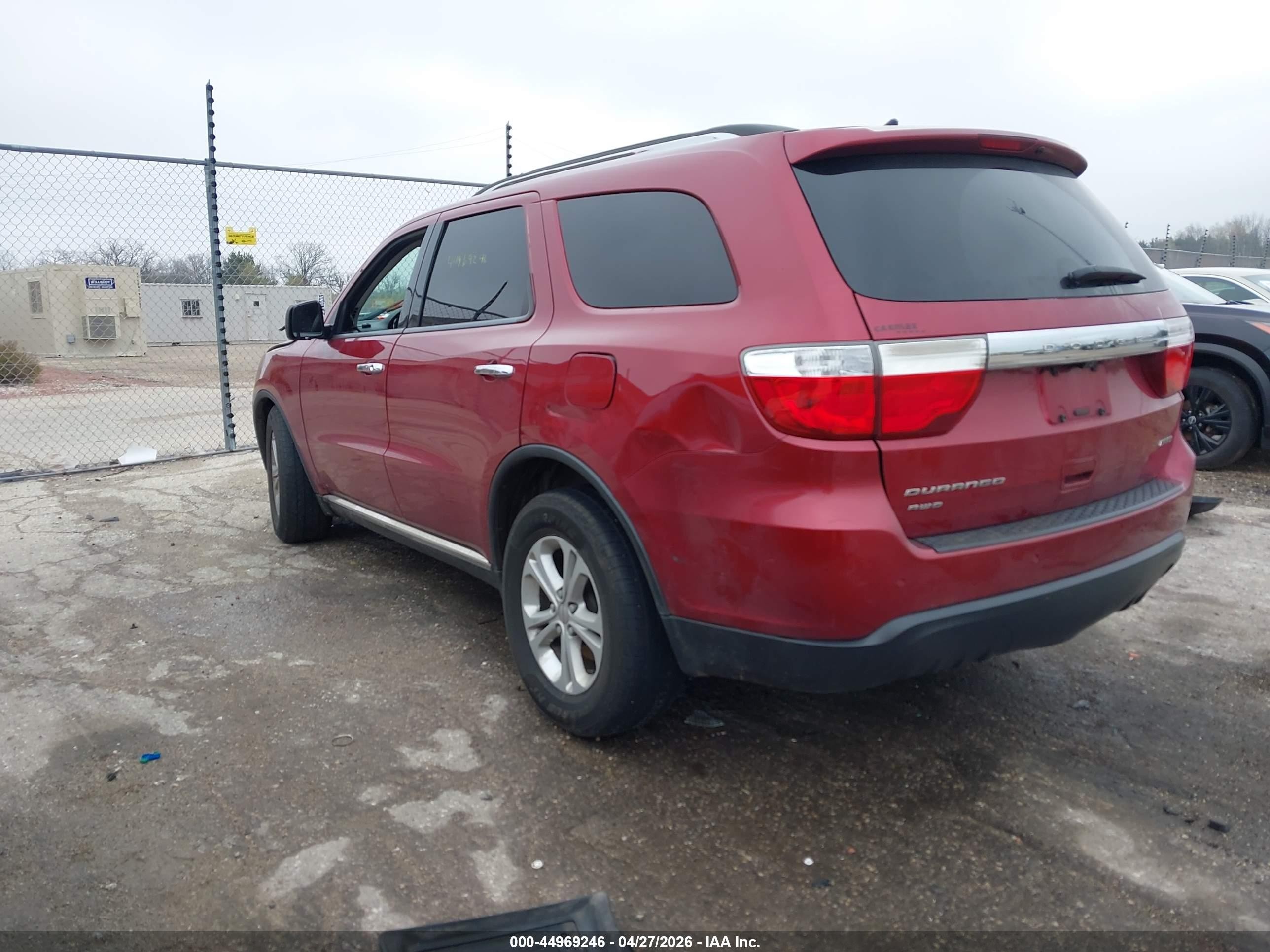 2013 Dodge Durango Crew Red vin: 1C4RDJDG6DC616623