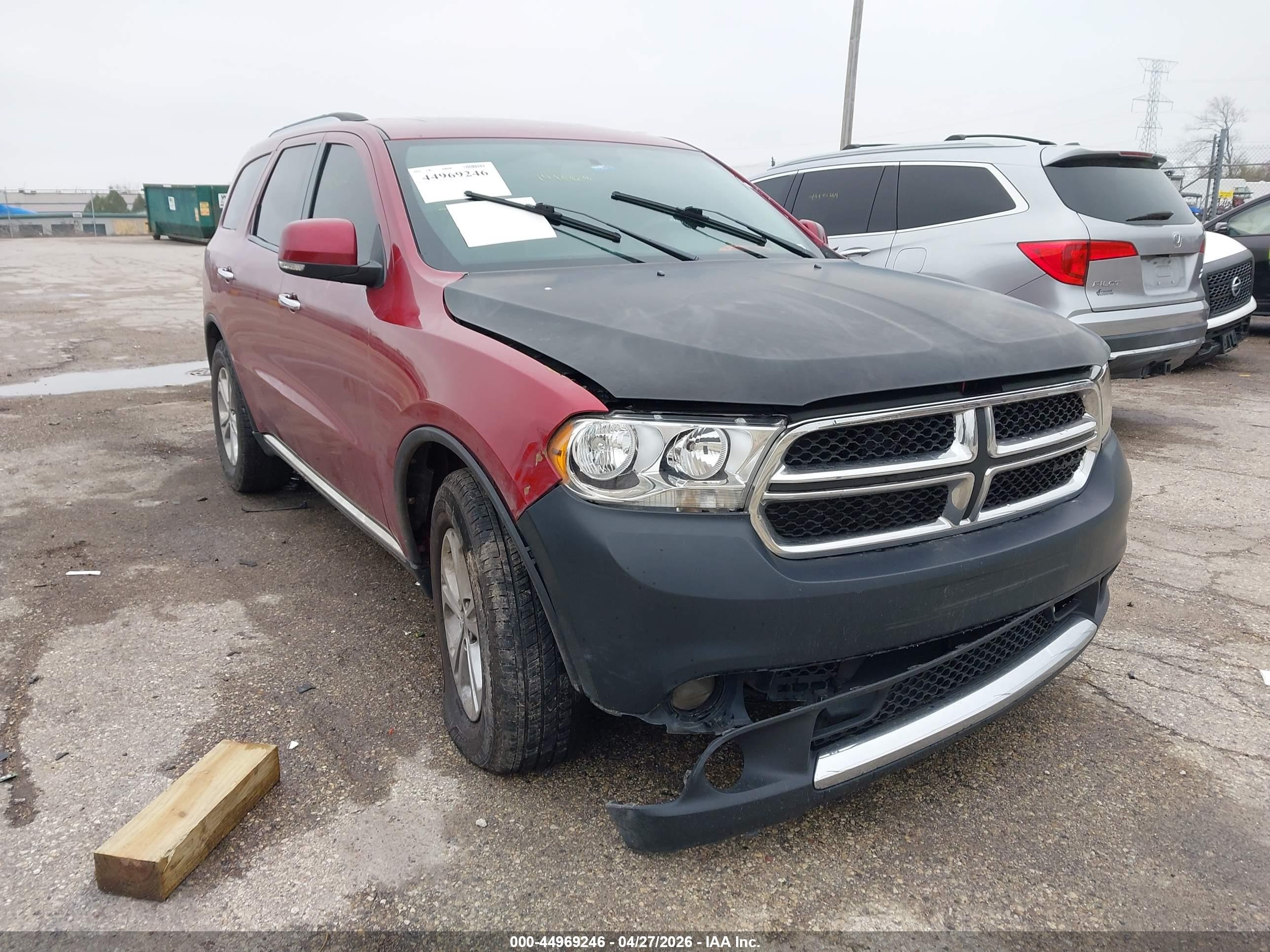 2013 Dodge Durango Crew Red vin: 1C4RDJDG6DC616623