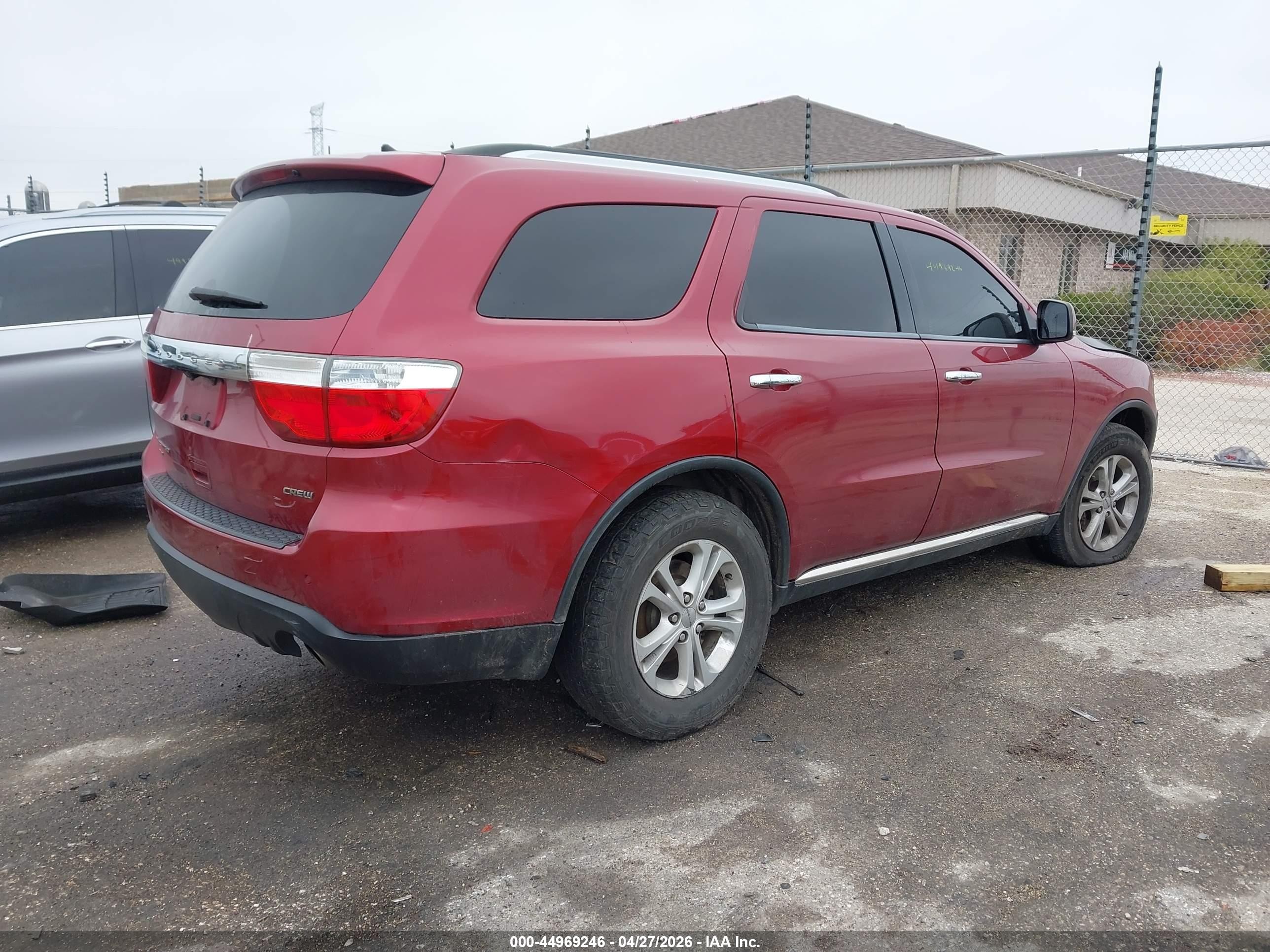 2013 Dodge Durango Crew Red vin: 1C4RDJDG6DC616623
