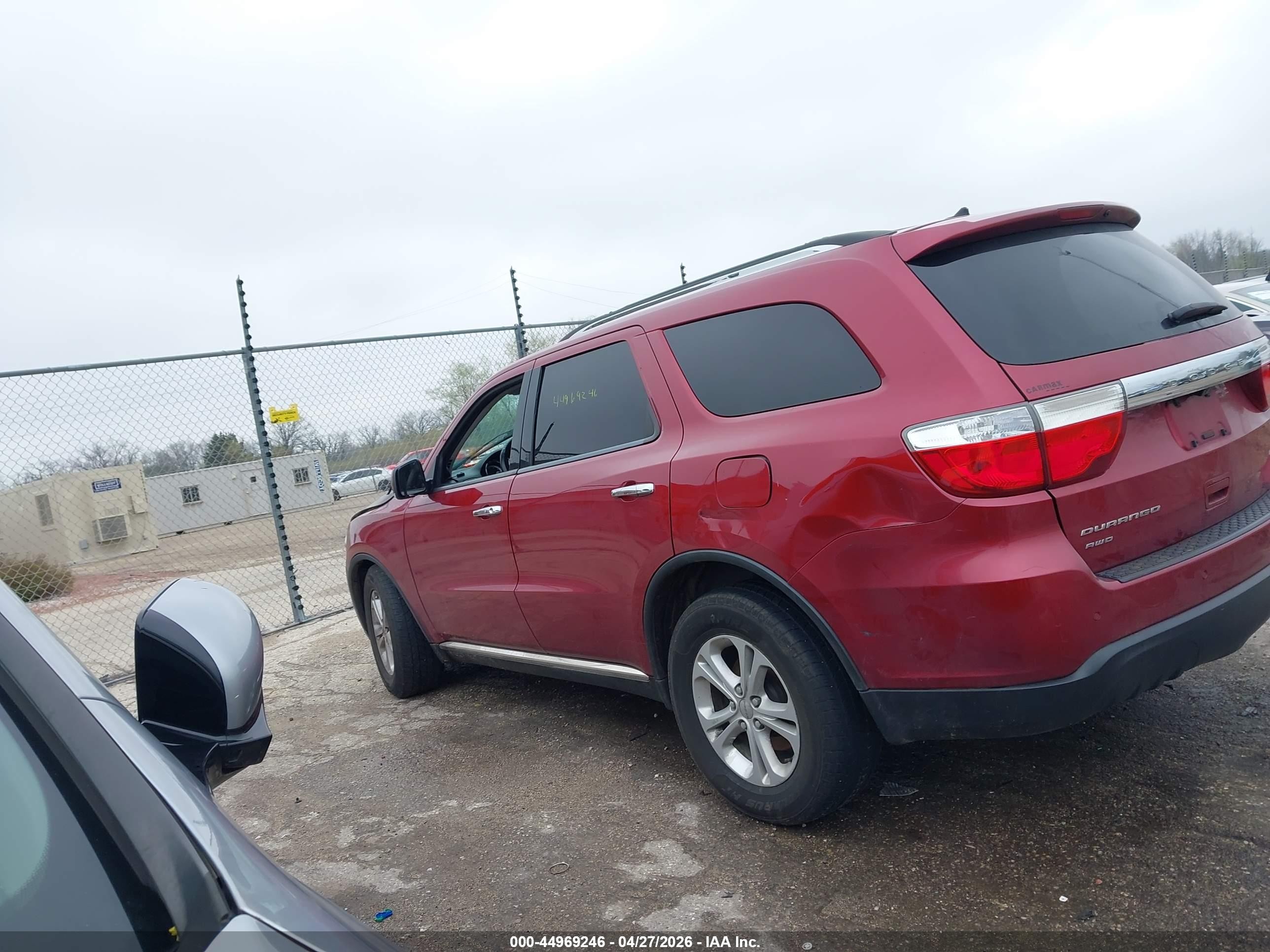 2013 Dodge Durango Crew Red vin: 1C4RDJDG6DC616623