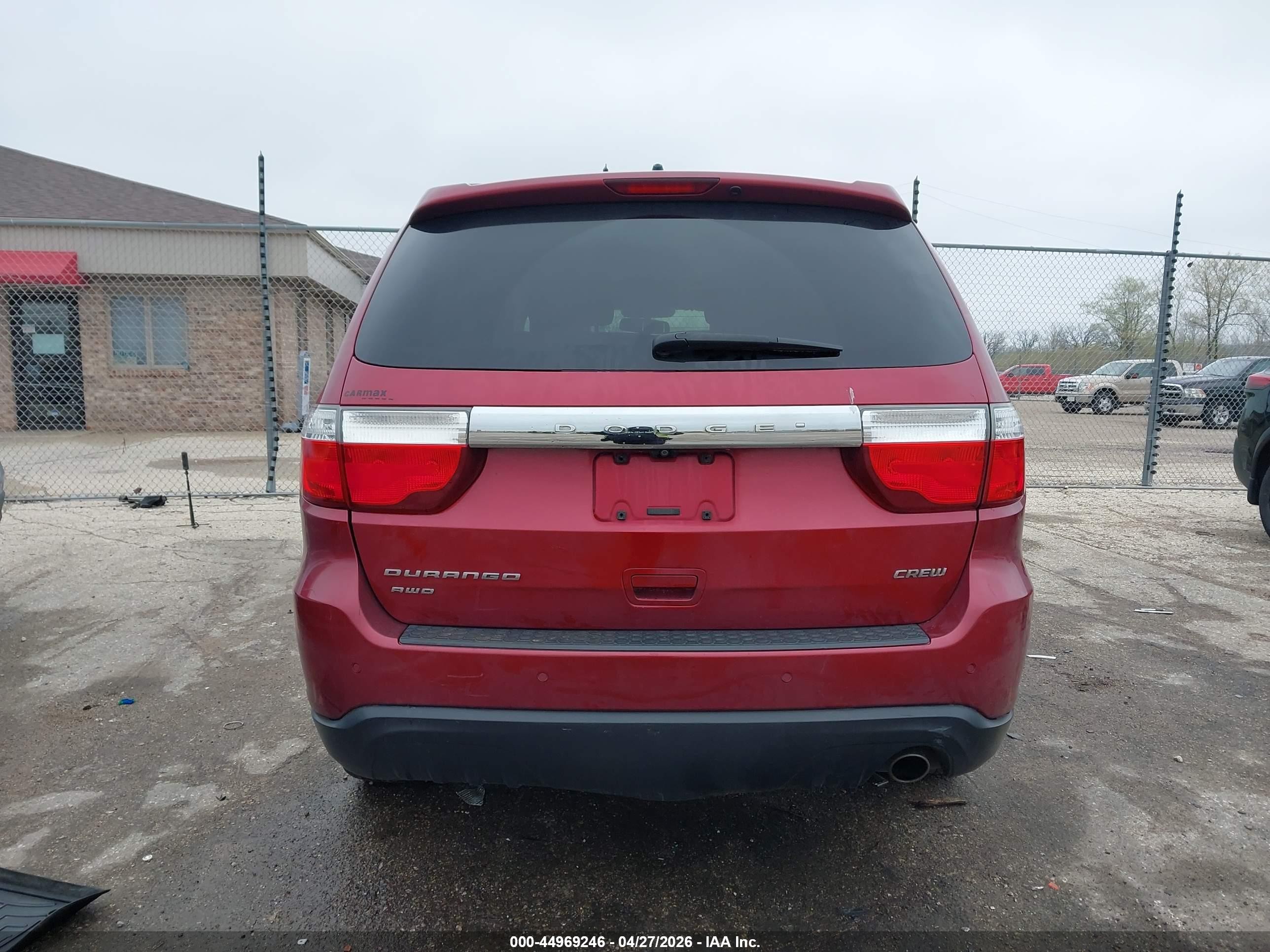 2013 Dodge Durango Crew Red vin: 1C4RDJDG6DC616623