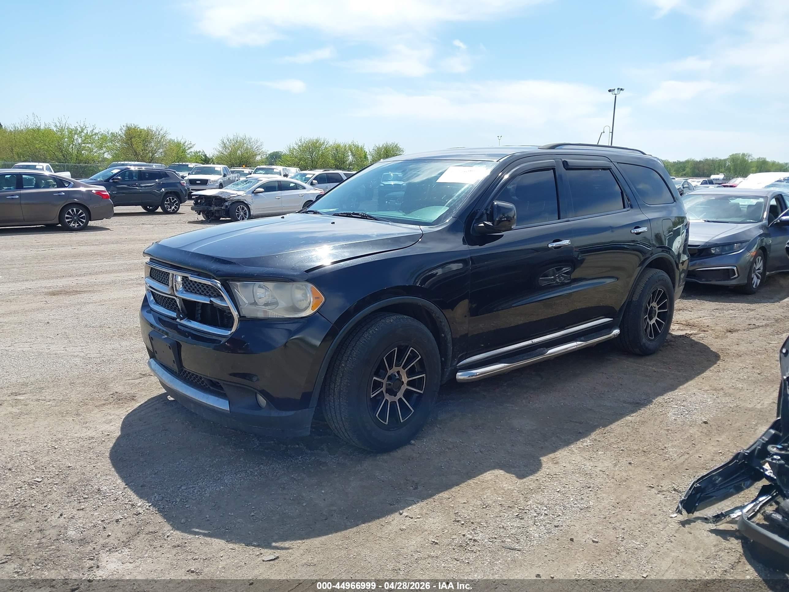 2013 Dodge Durango Crew Black vin: 1C4RDJDG6DC629243