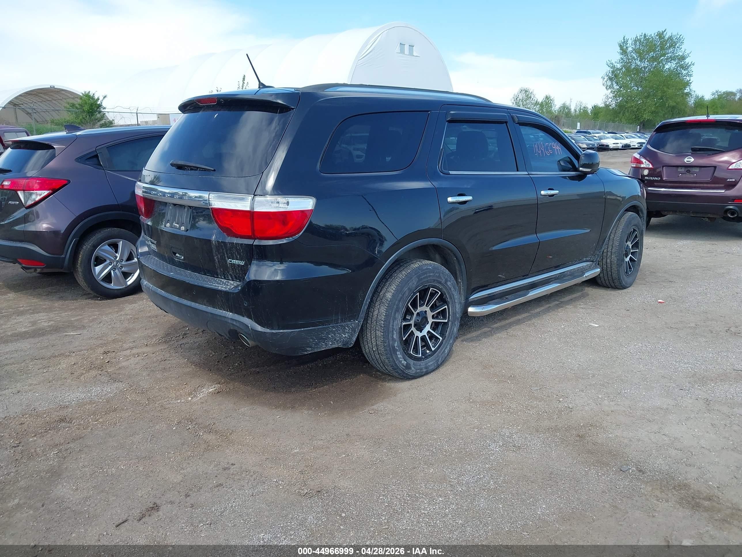 2013 Dodge Durango Crew Black vin: 1C4RDJDG6DC629243