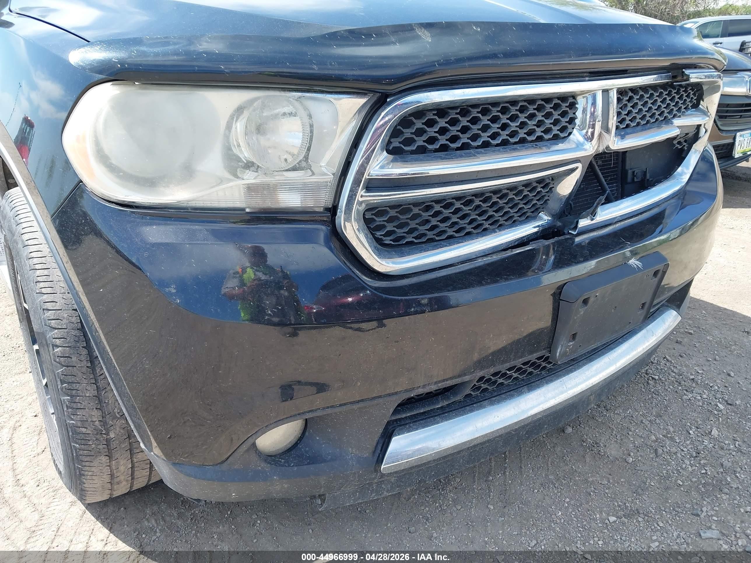 2013 Dodge Durango Crew Black vin: 1C4RDJDG6DC629243