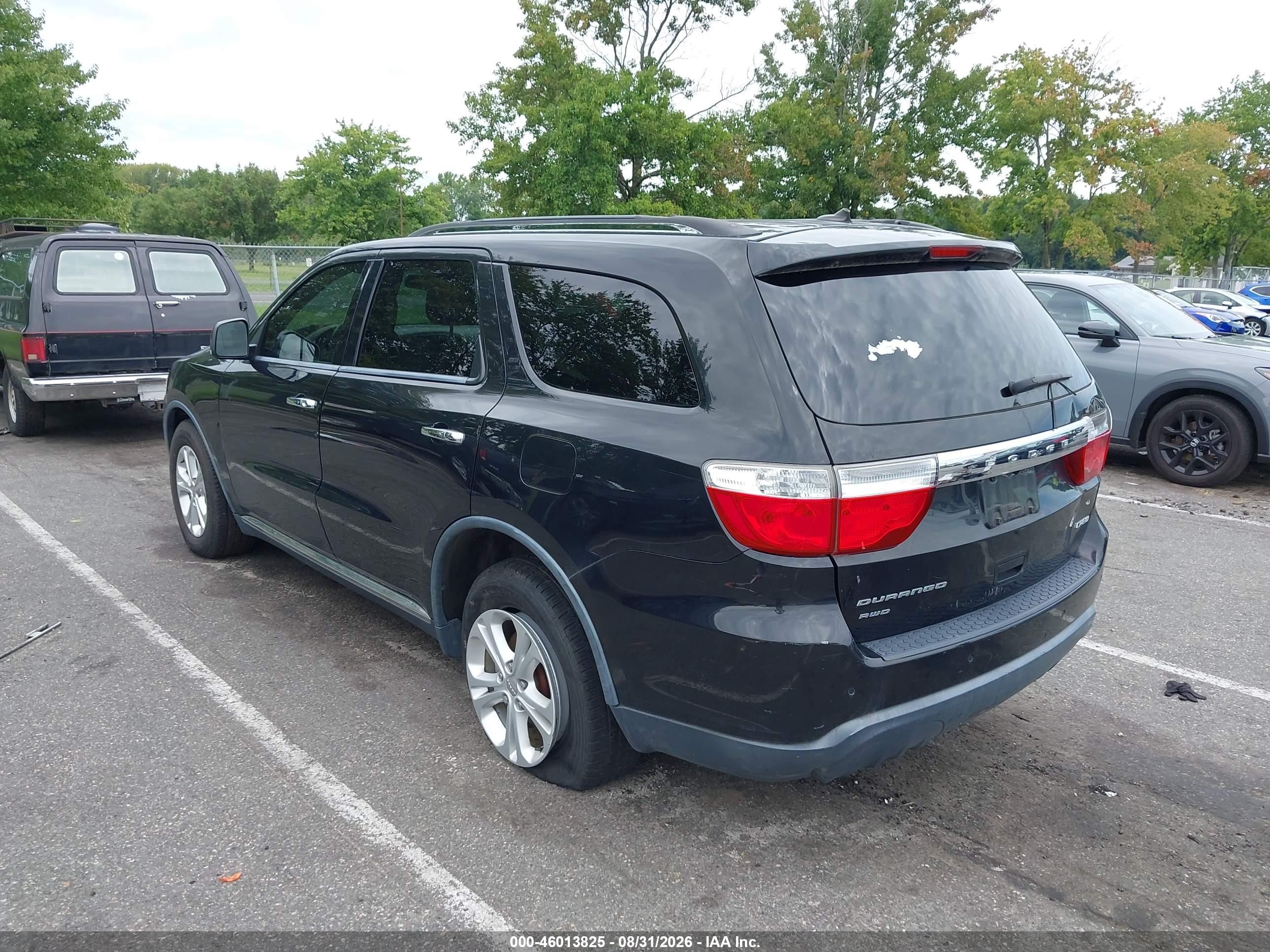 2013 Dodge Durango Crew Черный vin: 1C4RDJDG6DC682380