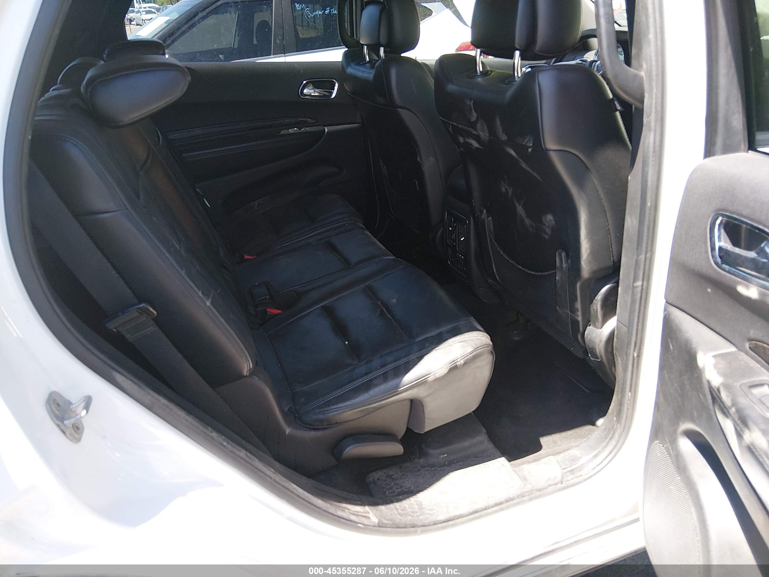 2013 Dodge Durango Crew White vin: 1C4RDJDG6DC701106