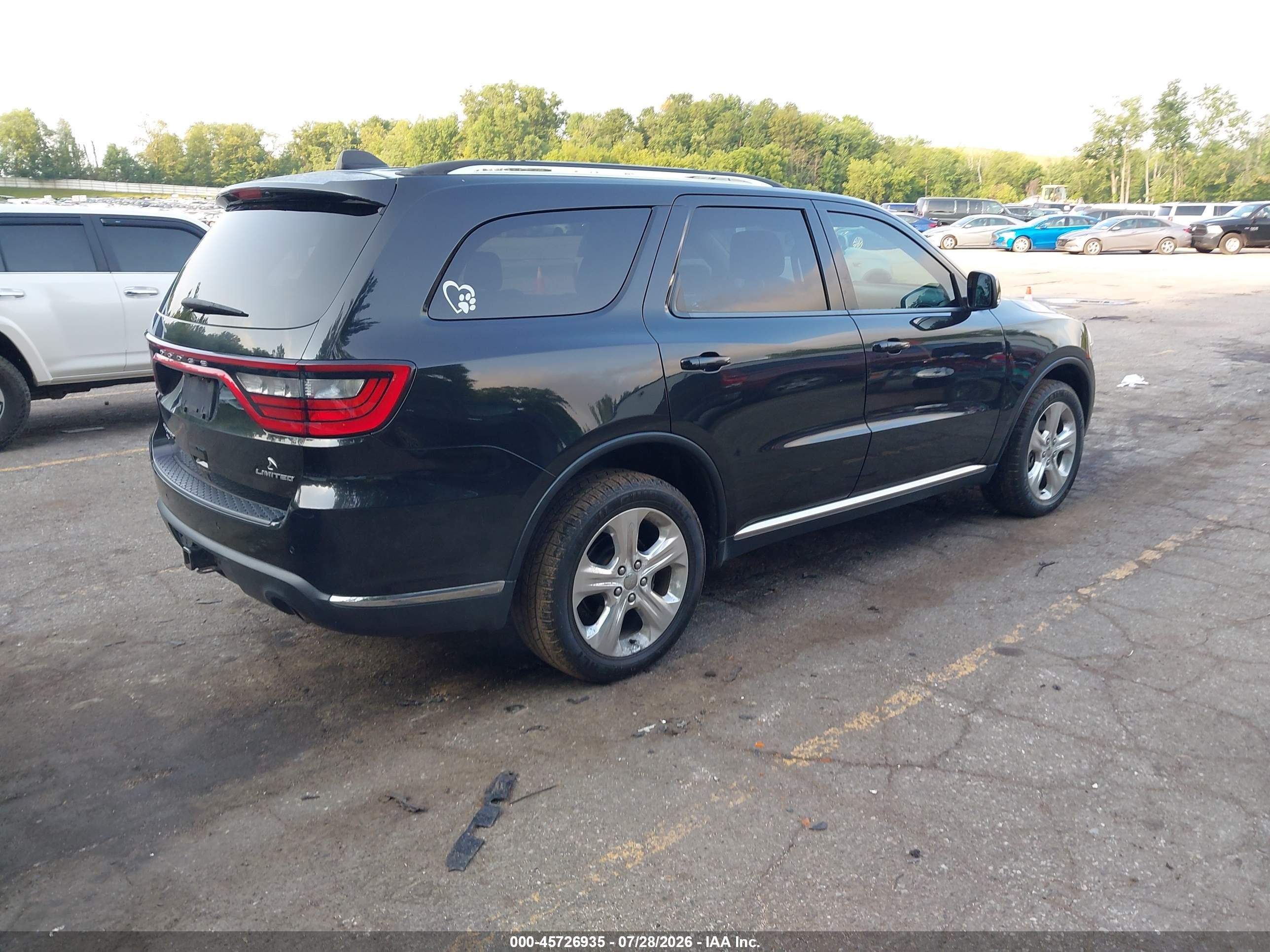 2014 Dodge Durango Limited Black vin: 1C4RDJDG6EC388687