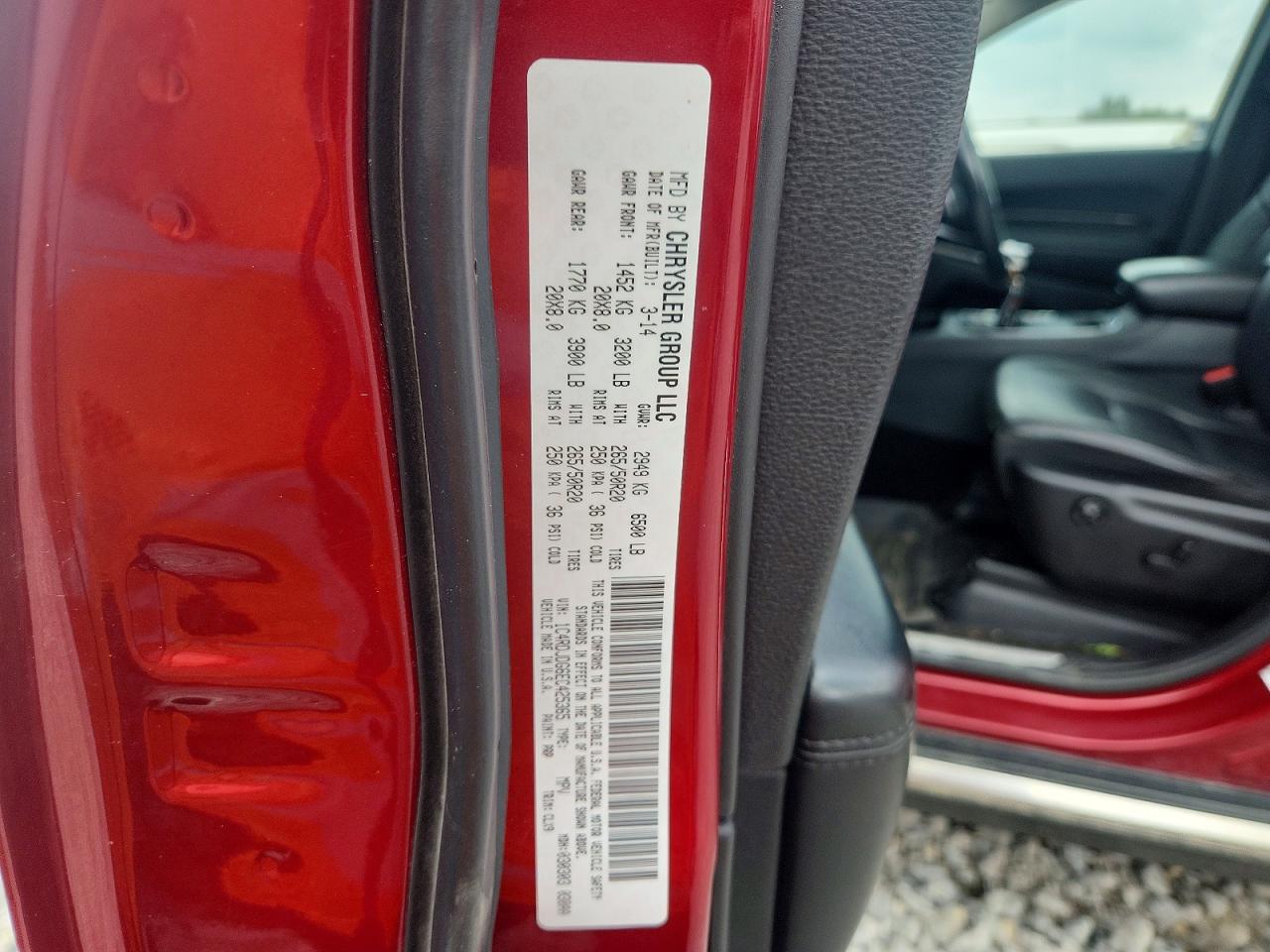 2014 Dodge Durango Limited Красный vin: 1C4RDJDG6EC425365