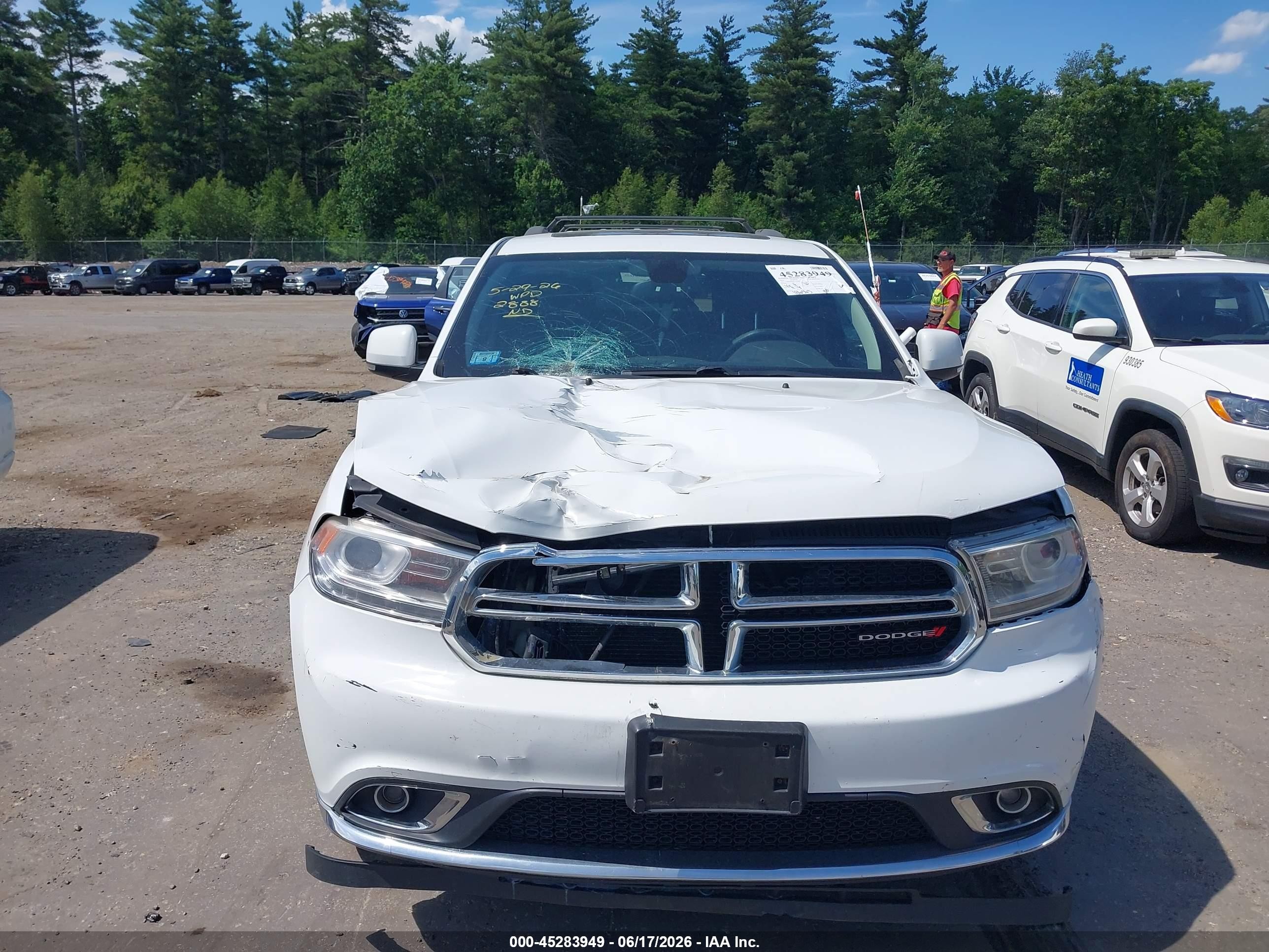 2014 Dodge Durango Limited White vin: 1C4RDJDG6EC592888