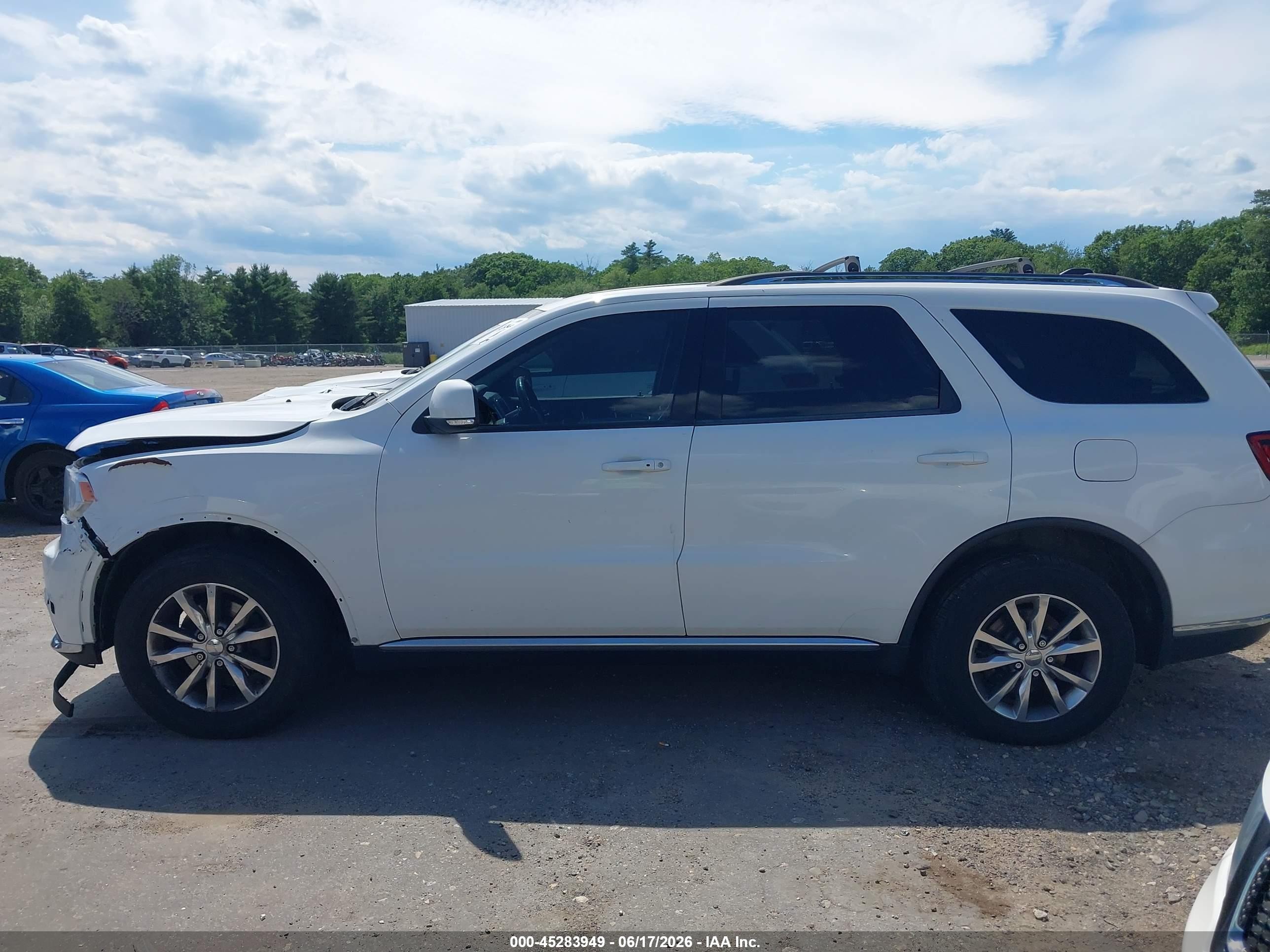 2014 Dodge Durango Limited White vin: 1C4RDJDG6EC592888