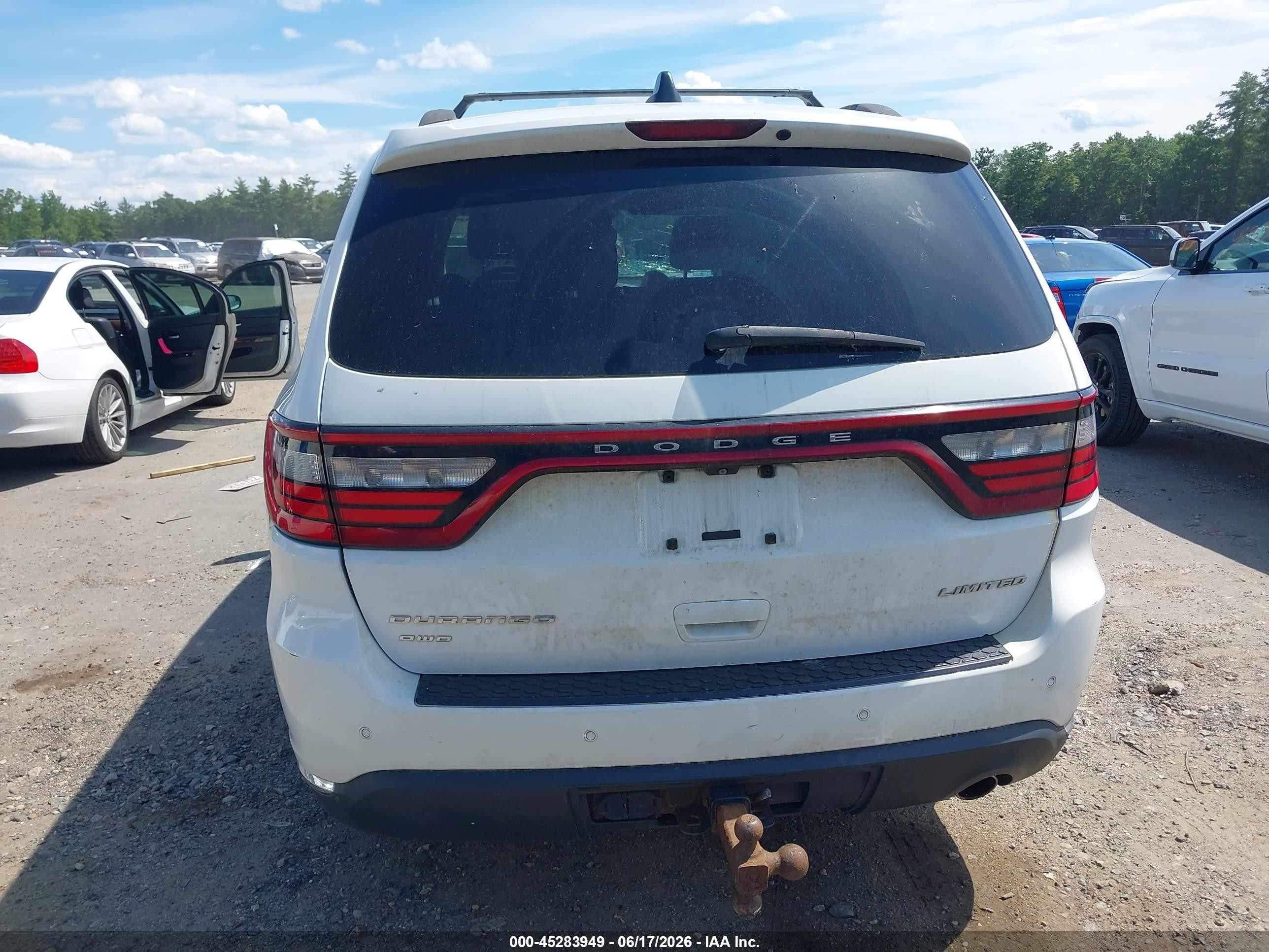 2014 Dodge Durango Limited White vin: 1C4RDJDG6EC592888