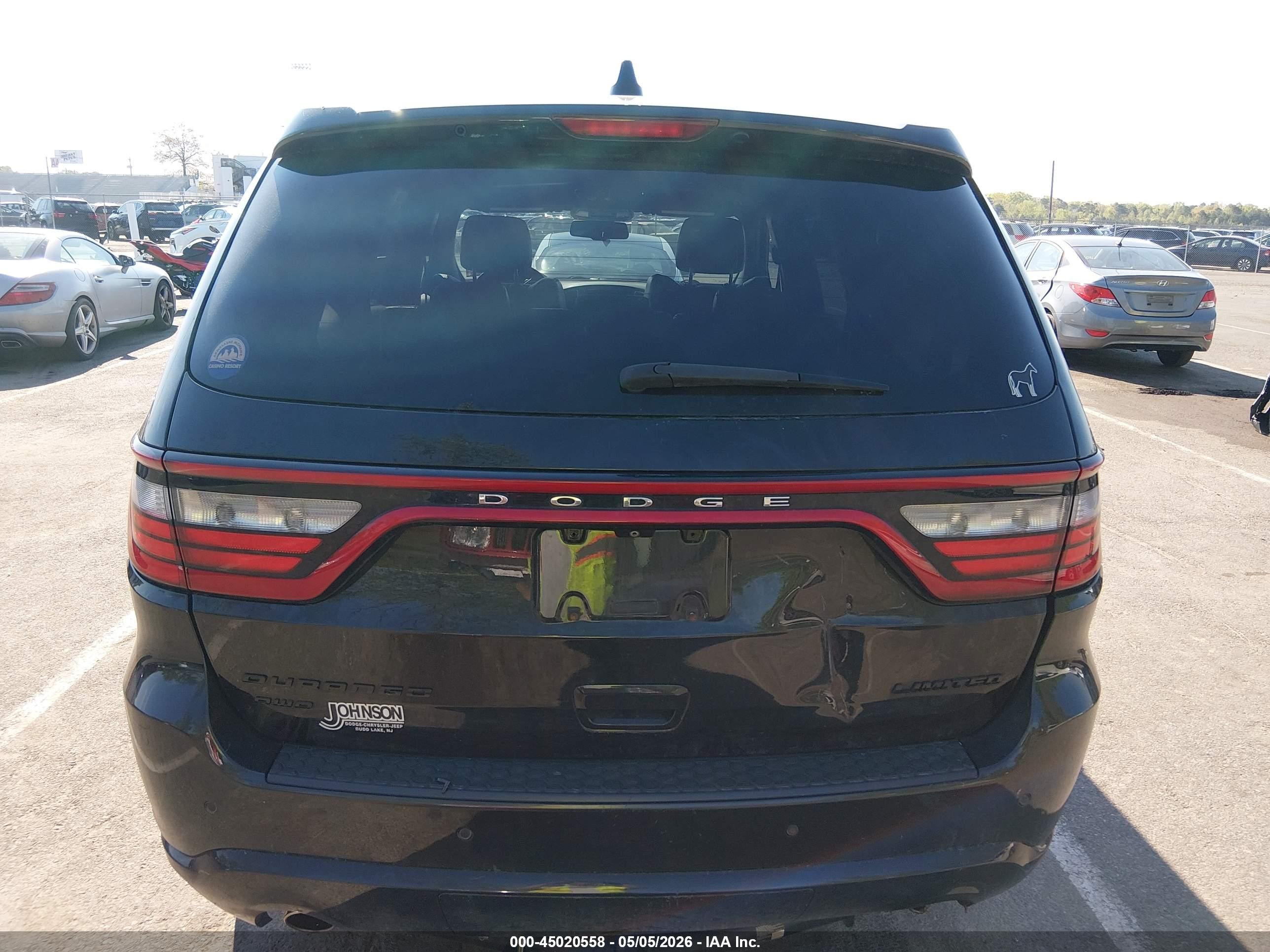 2015 Dodge Durango Limited Black vin: 1C4RDJDG6FC782126