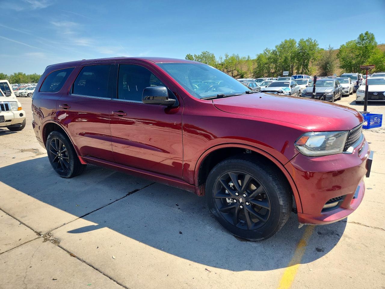 2019 Dodge Durango Gt Red vin: 1C4RDJDG6KC803566