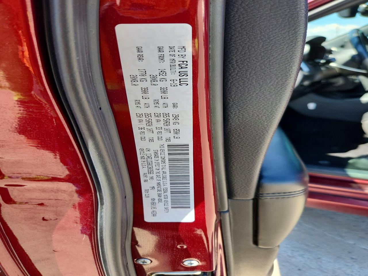 2019 Dodge Durango Gt Red vin: 1C4RDJDG6KC803566