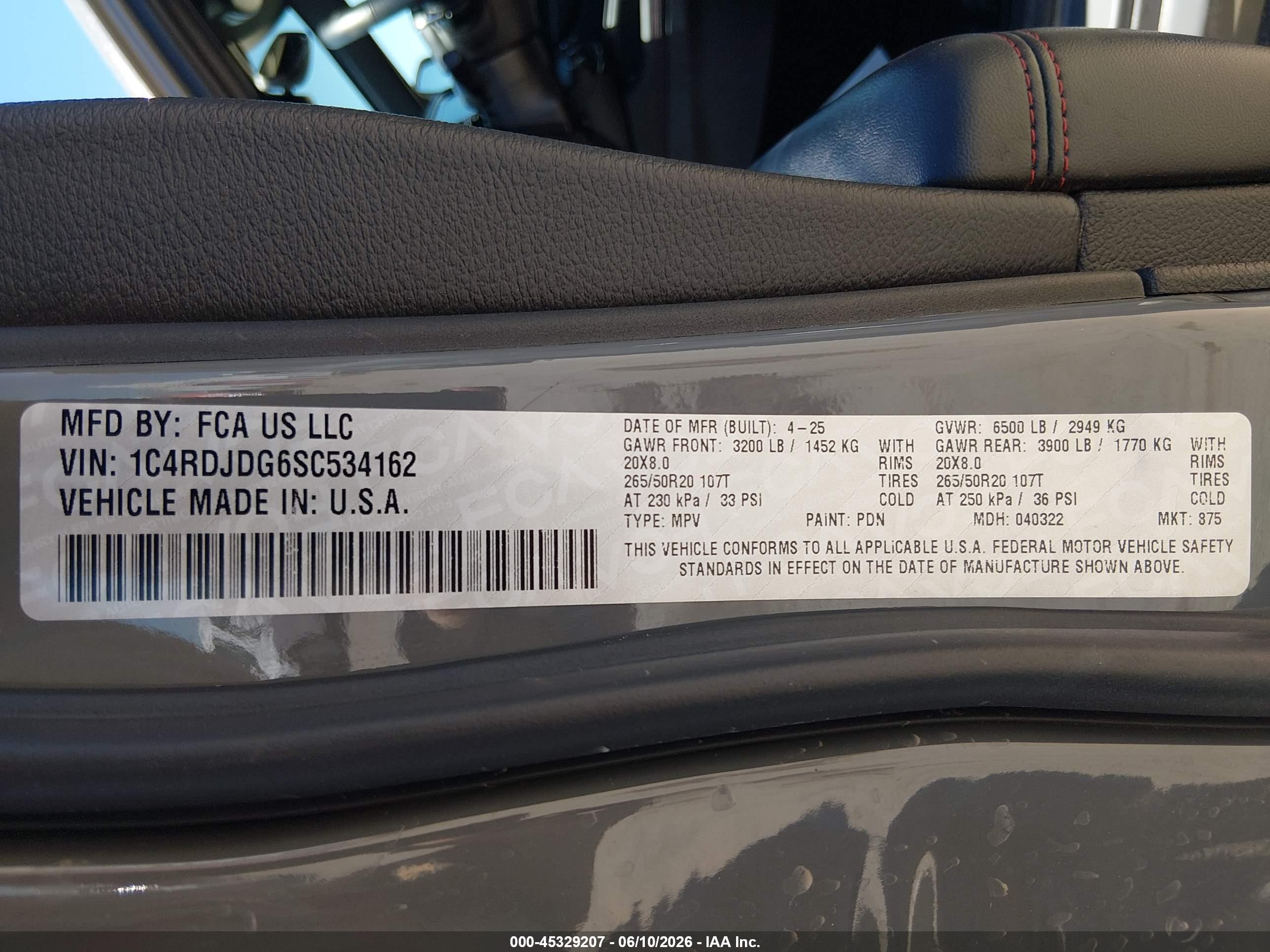 2025 Dodge Durango Gt Awd Gray vin: 1C4RDJDG6SC534162