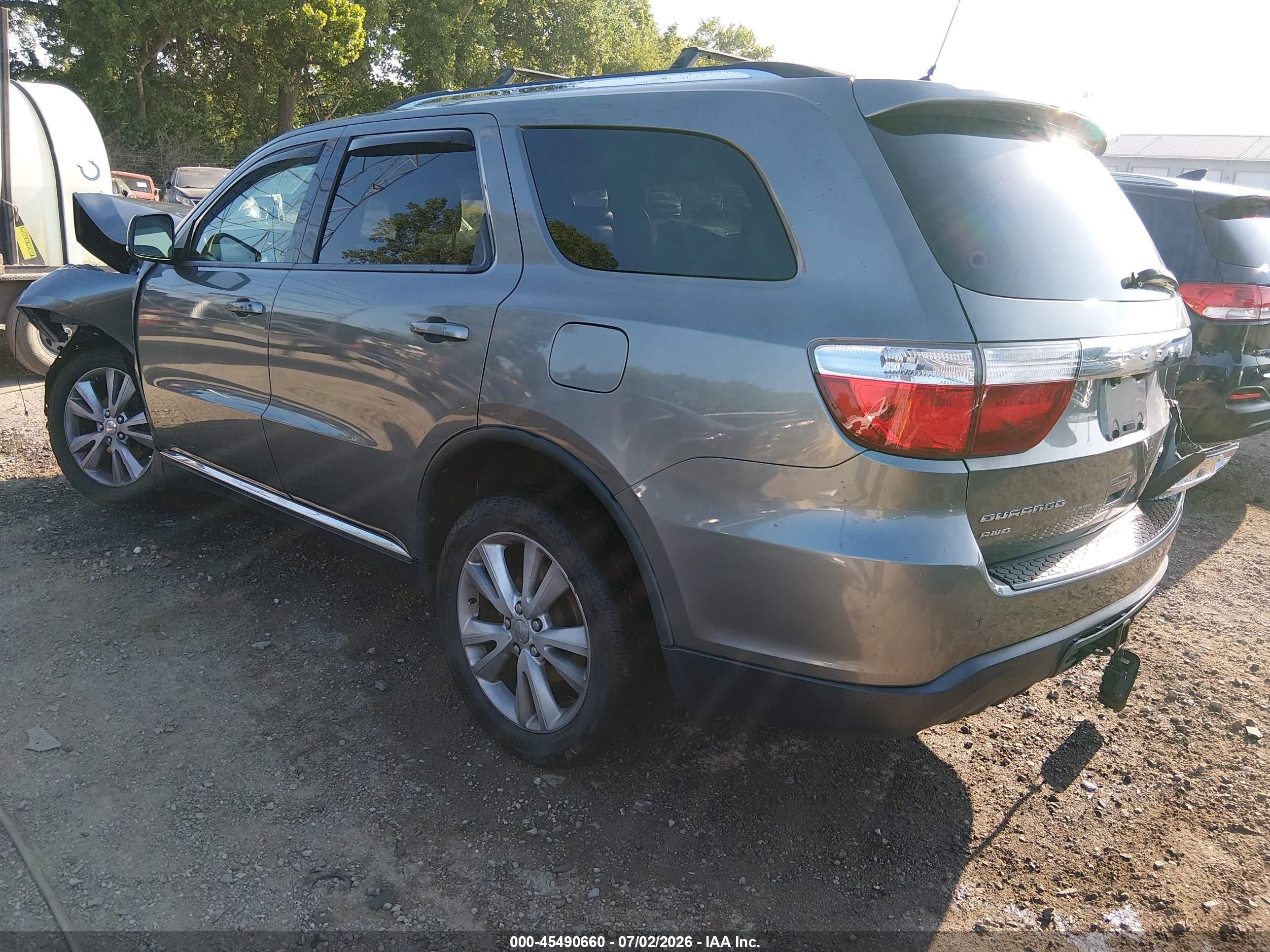 2012 Dodge Durango Crew Gray vin: 1C4RDJDG7CC309184