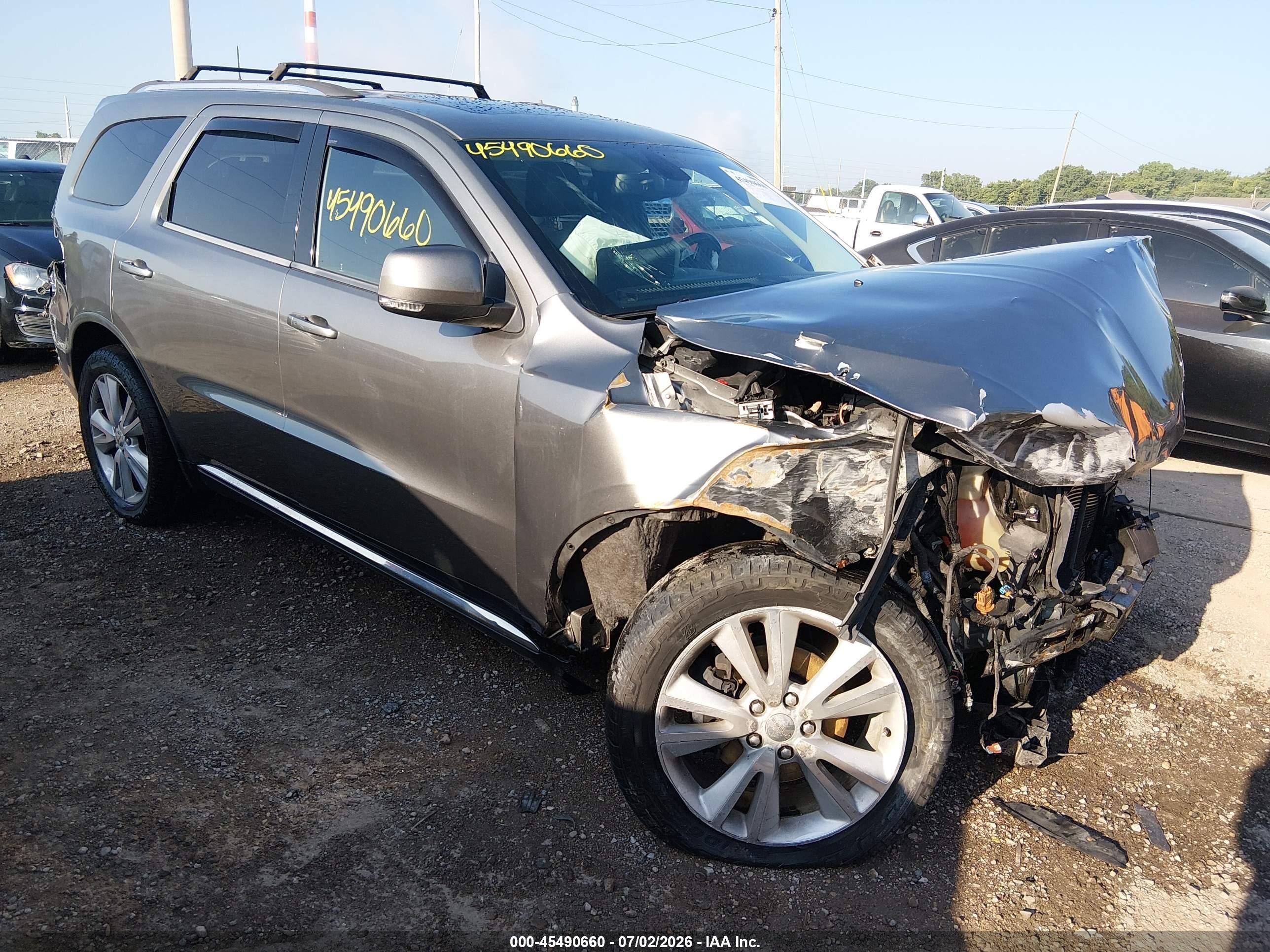 2012 Dodge Durango Crew Gray vin: 1C4RDJDG7CC309184