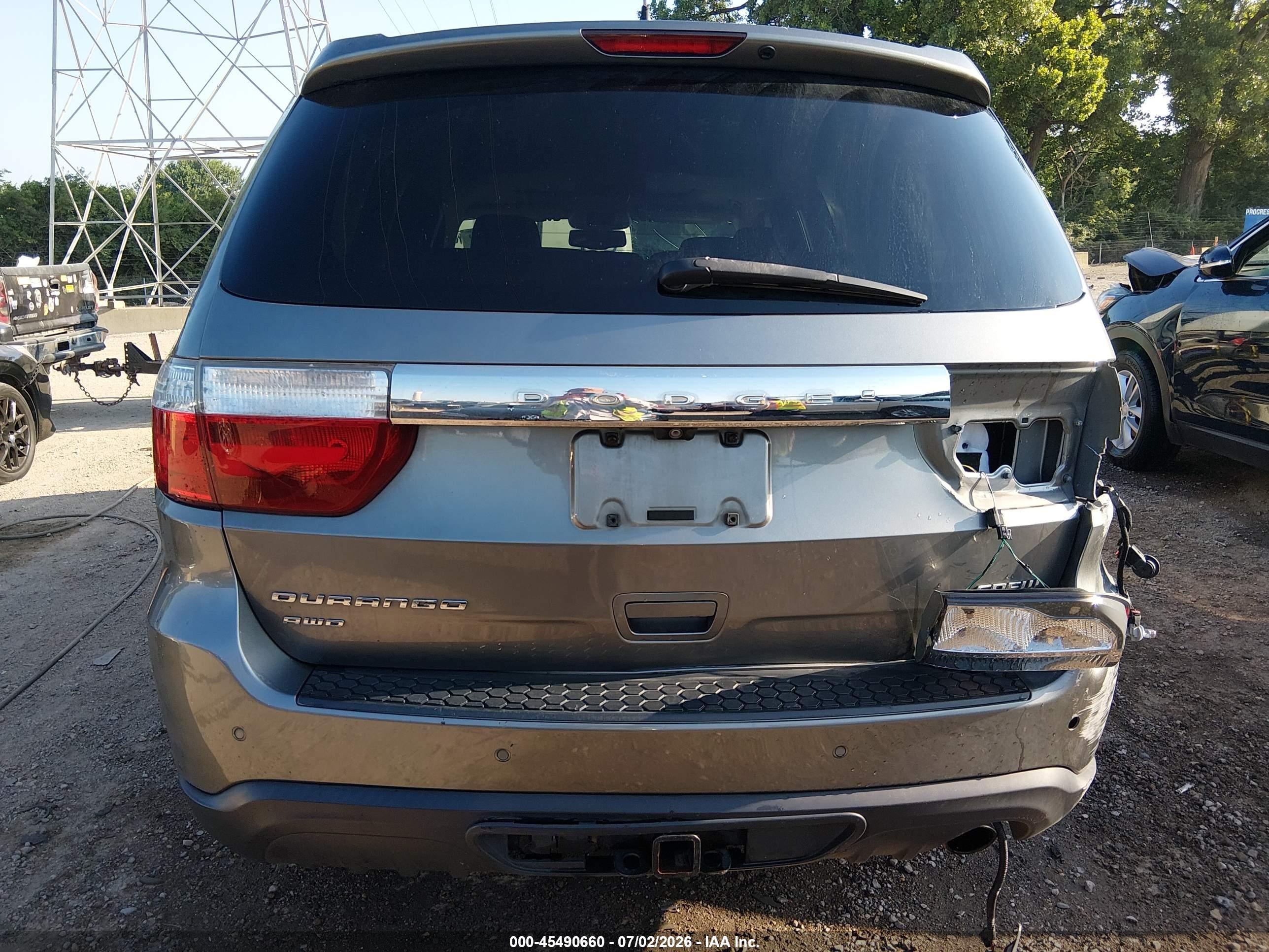 2012 Dodge Durango Crew Gray vin: 1C4RDJDG7CC309184