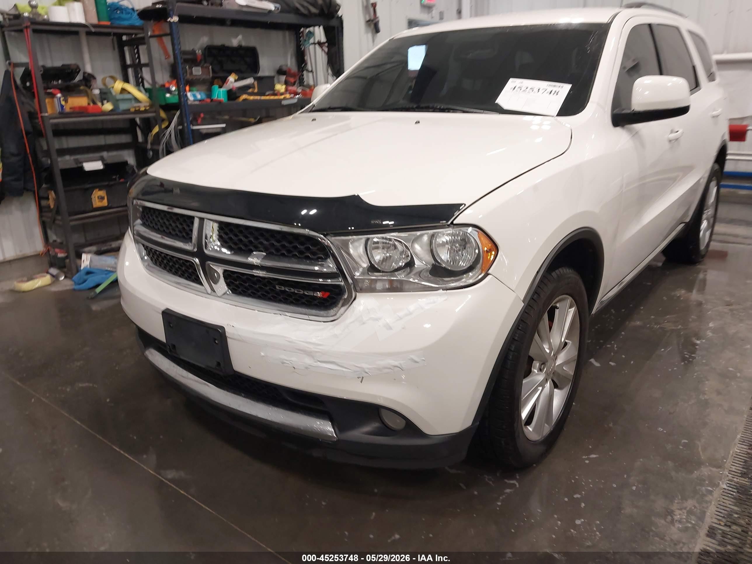 2012 Dodge Durango Crew White vin: 1C4RDJDG7CC337017