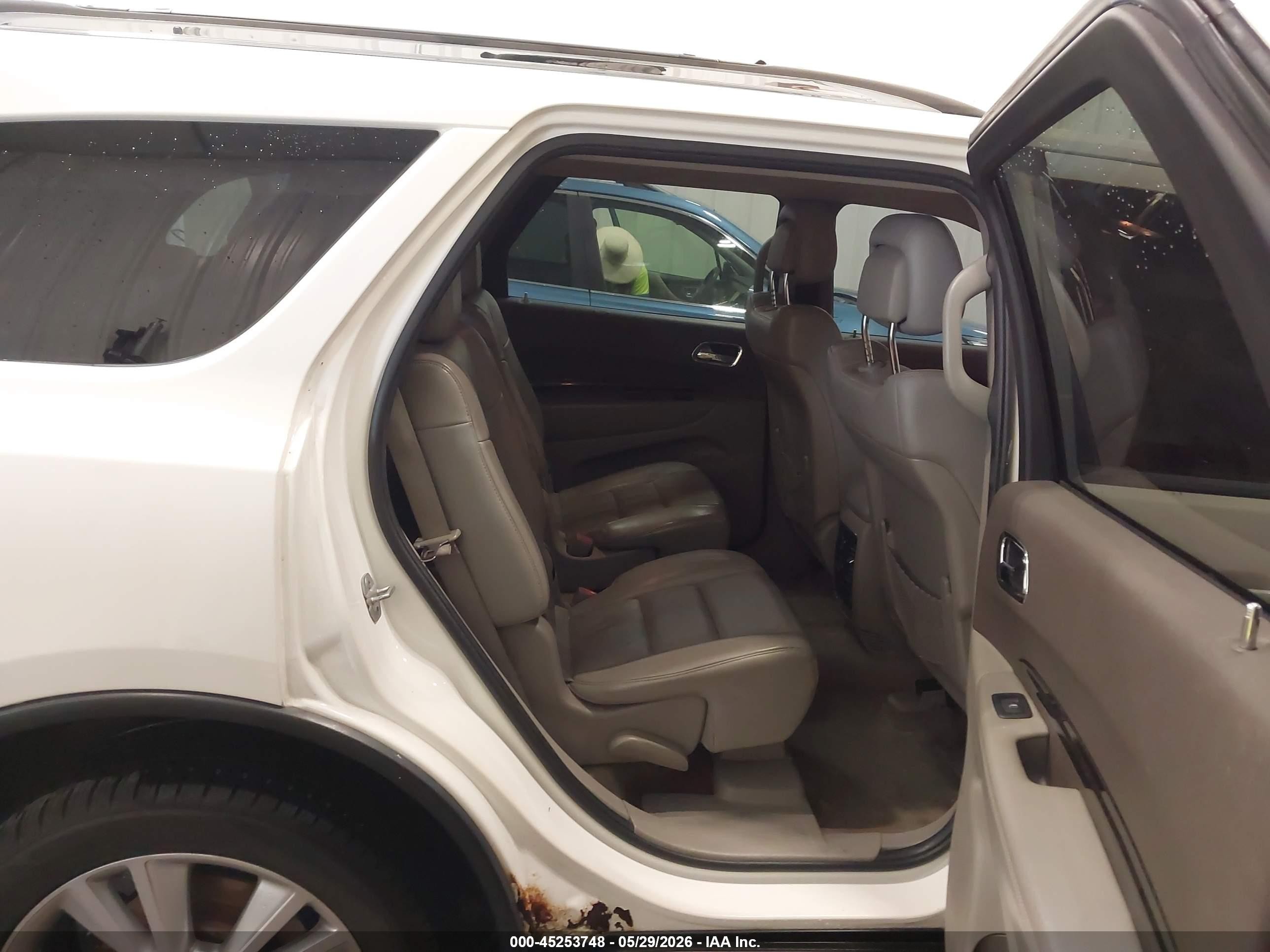2012 Dodge Durango Crew White vin: 1C4RDJDG7CC337017